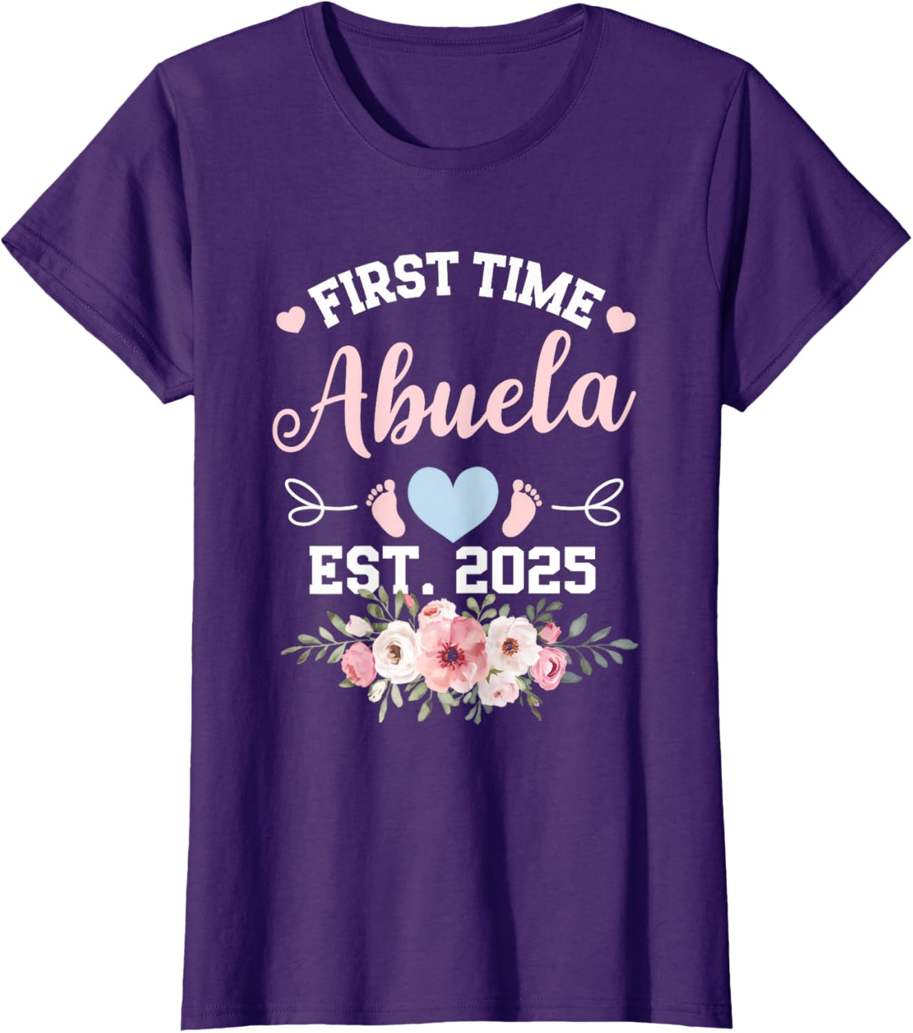 Cute Women's First Time Abuela 2025 Mother's Day Pregnancy T-Shirt - 6