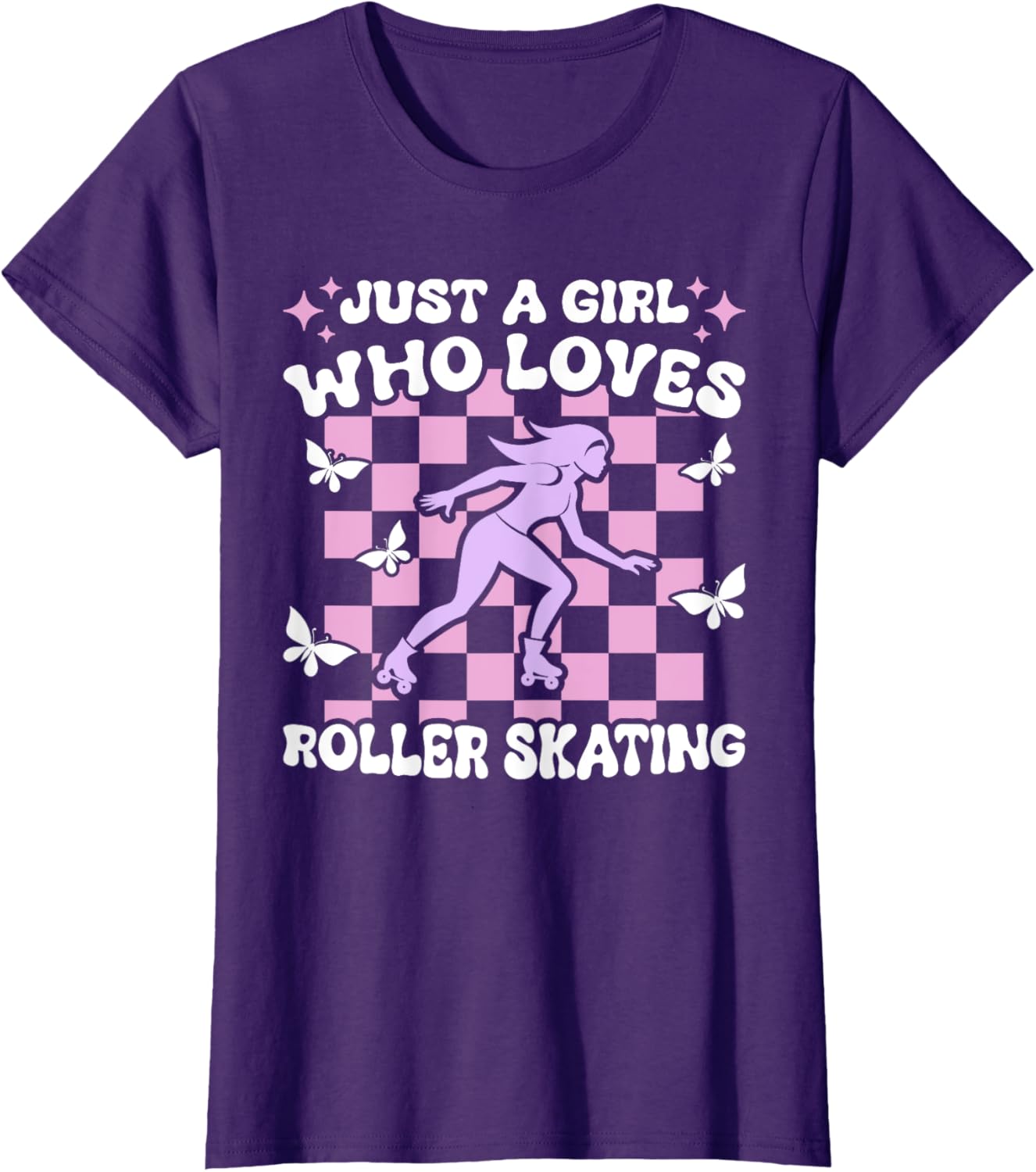 Just A Girl Who Loves Roller Skating Cute T-Shirt for Girls - 9