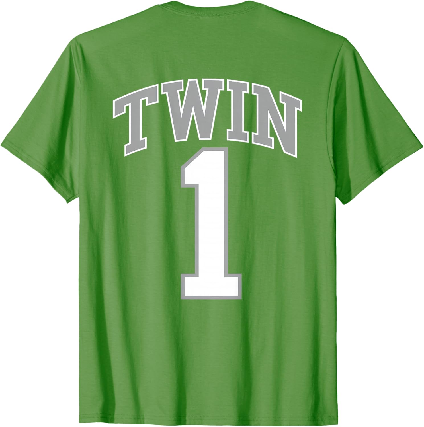 Matching TWIN 1 and TWIN 2 Funny Jersey T-Shirts for Adults and Kids - 13