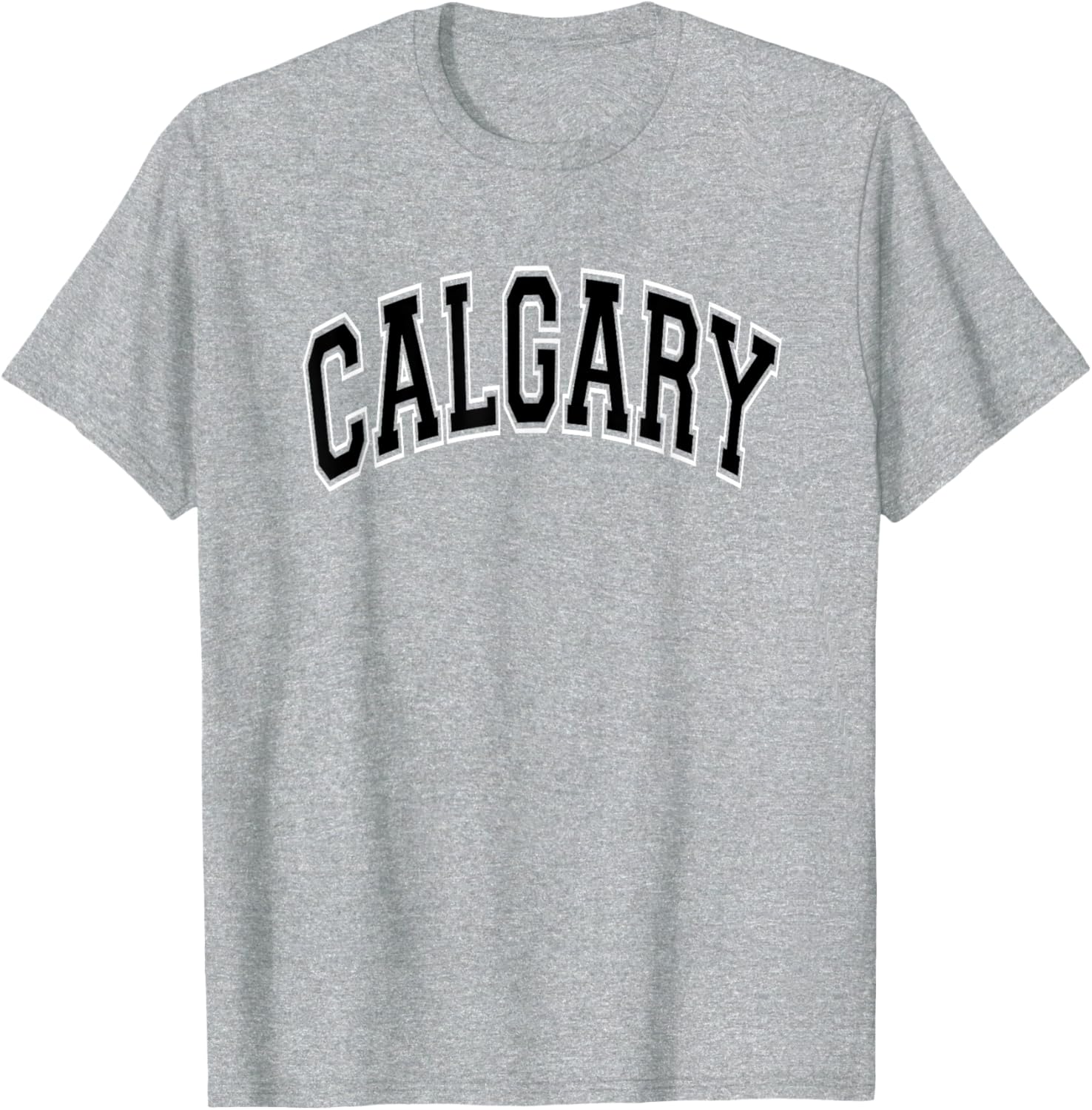 Calgary Arched Black Text T-Shirt Comfortable Casual Wear for Everyday Style - 2