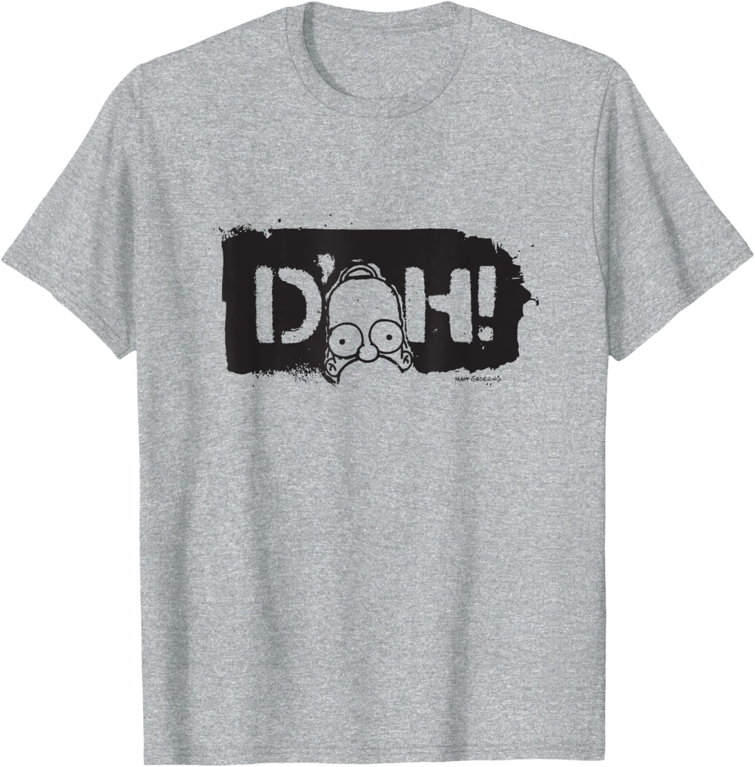 The Simpsons Homer D'Oh Distressed Graffiti Logo T-Shirt for Fans - 1