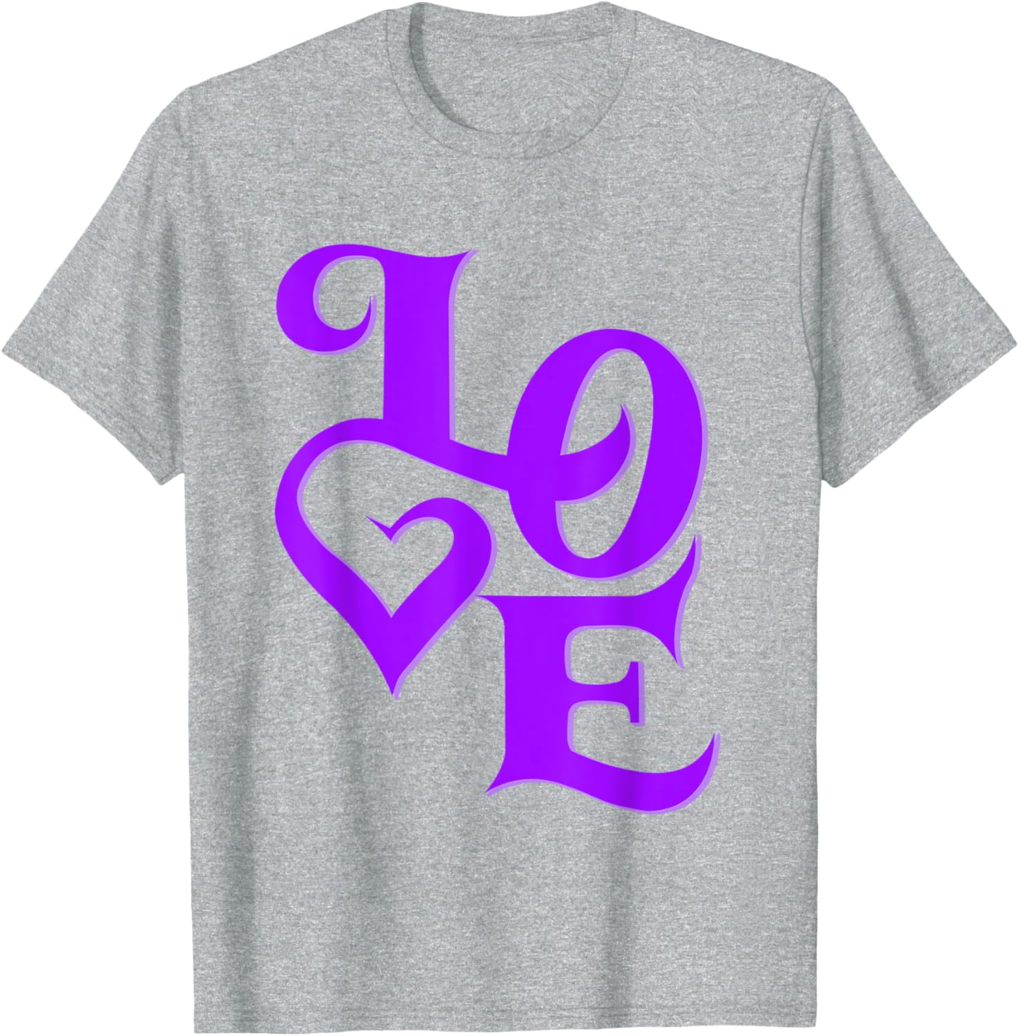 Purple Love Graphic T-Shirt for Stylish Casual Wear and Unique Fashion - 5