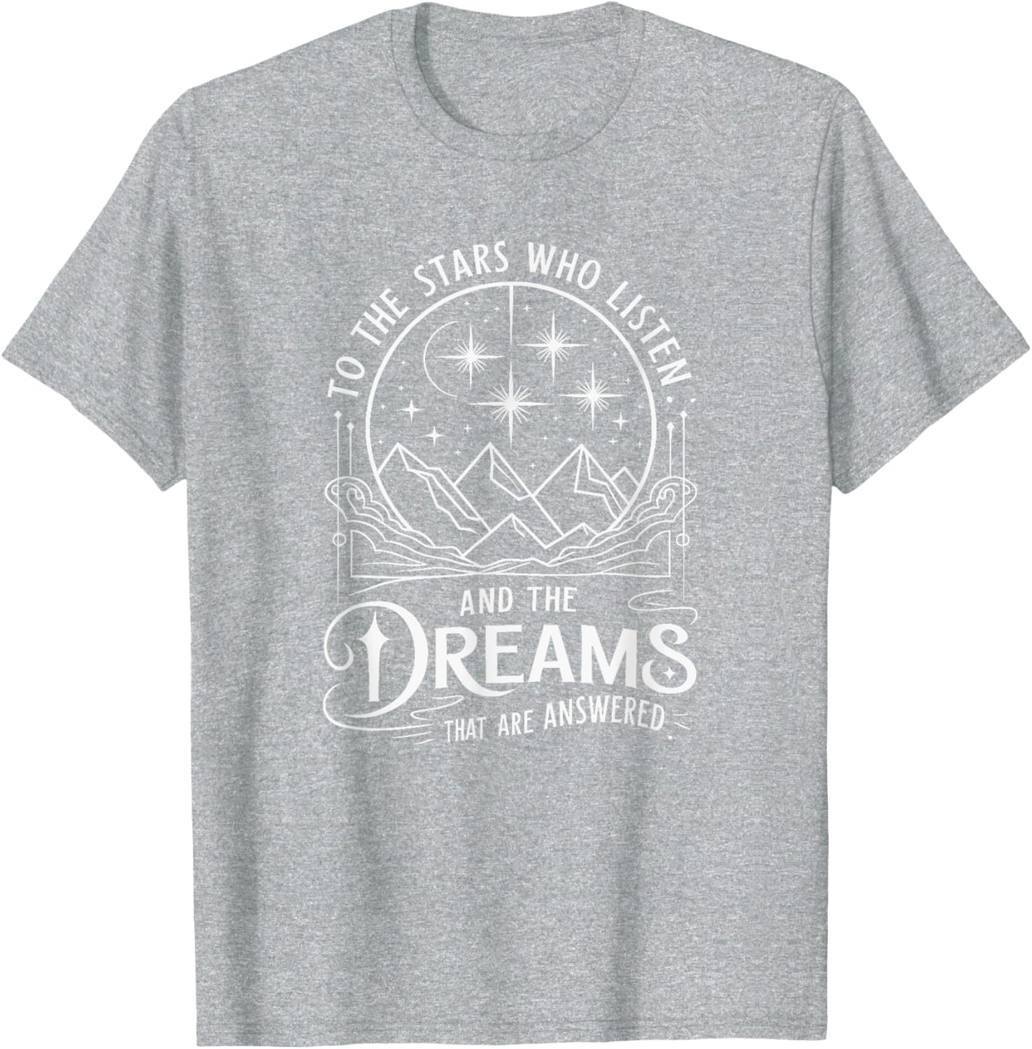 To Stars Who Listen Fantasy Book Lover T-Shirt for Dreamy Readers - 8