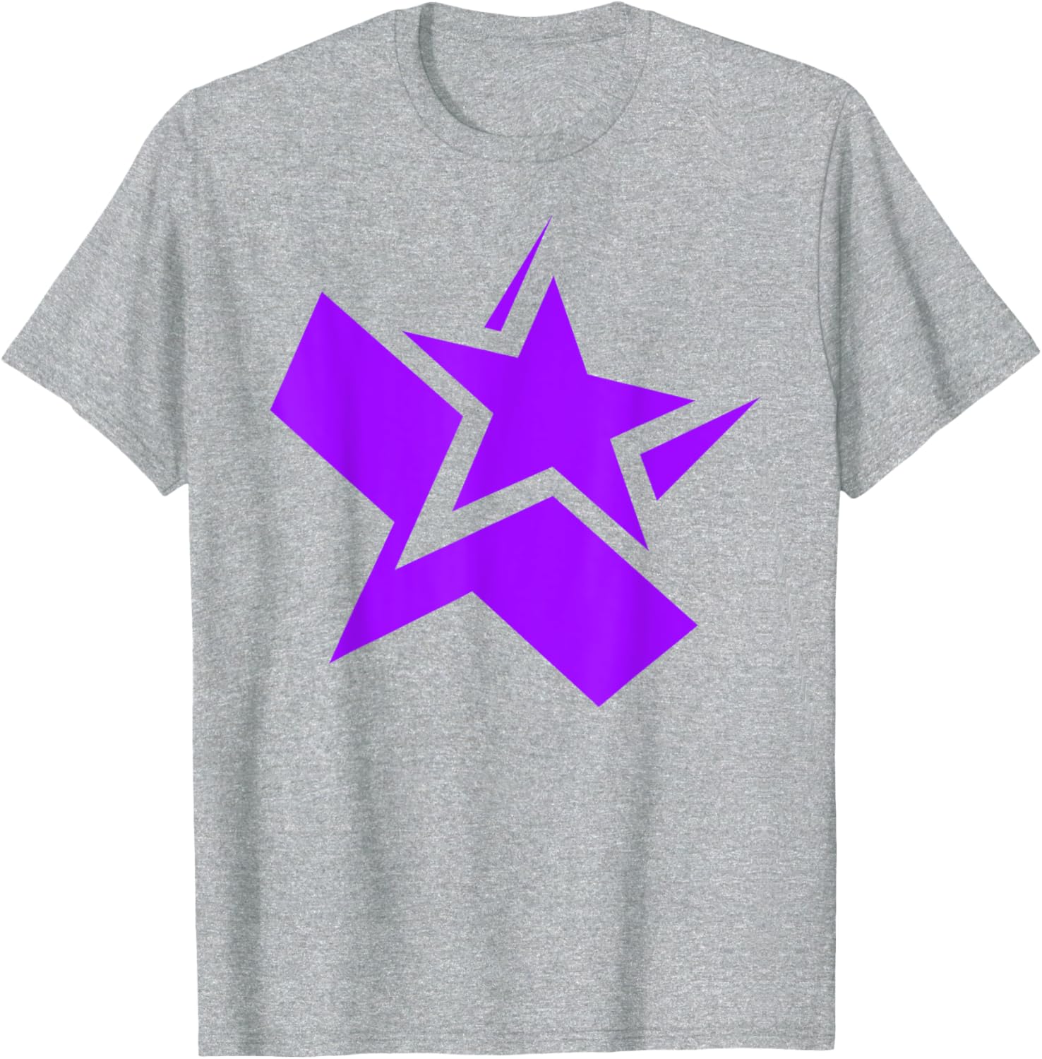 Purple Chunky Star Graphic T-Shirt for Stylish Casual Wear - 7