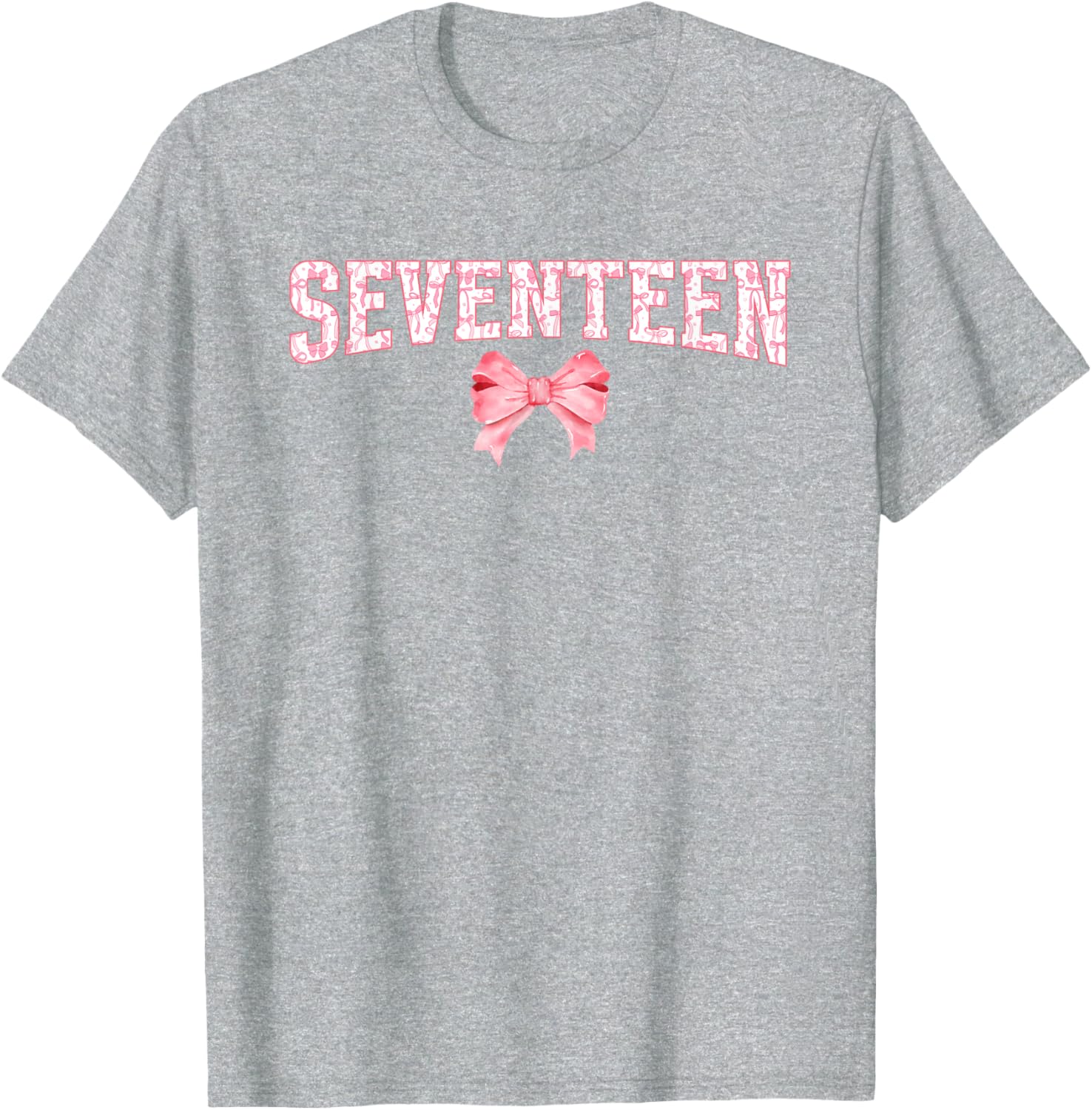 17th Birthday Coquette Bow T-Shirt for Stylish Seventeen Year Olds - 12