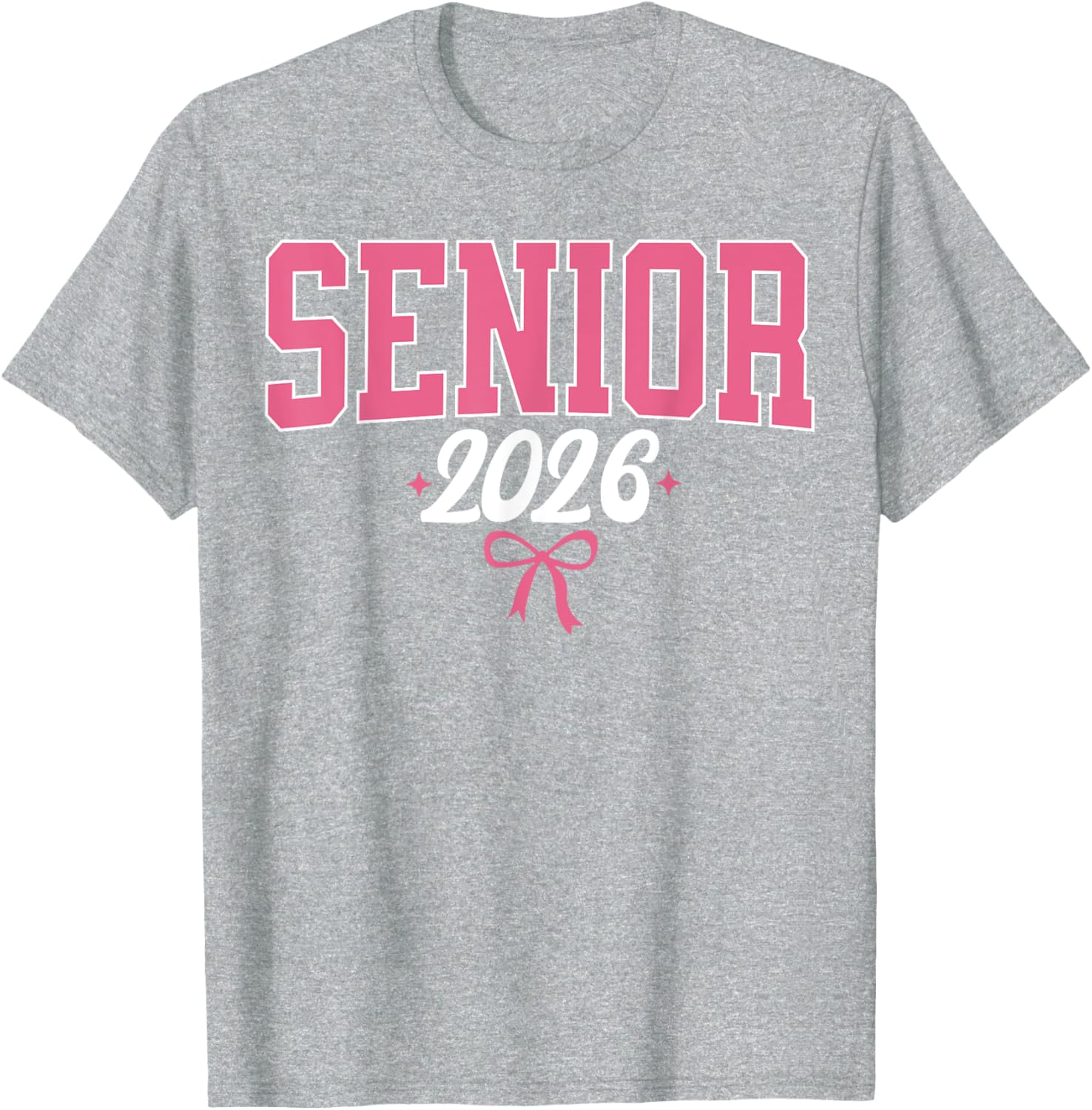 Pink Coquette Bow Graduation T-Shirt for Women Class of 2026 - 16