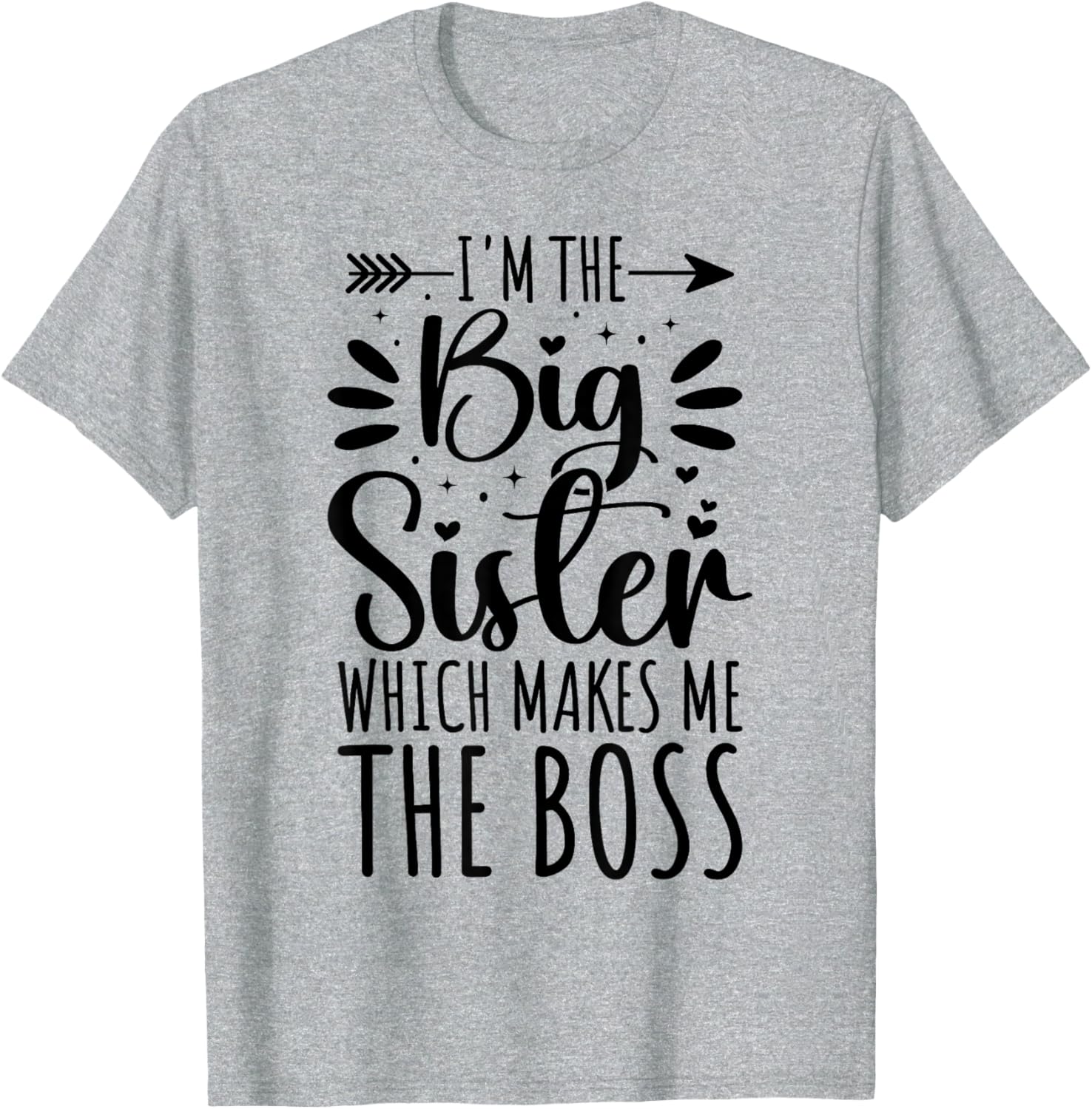 Big Sister Boss Funny Sibling T-Shirt for Proud Sisters - 10