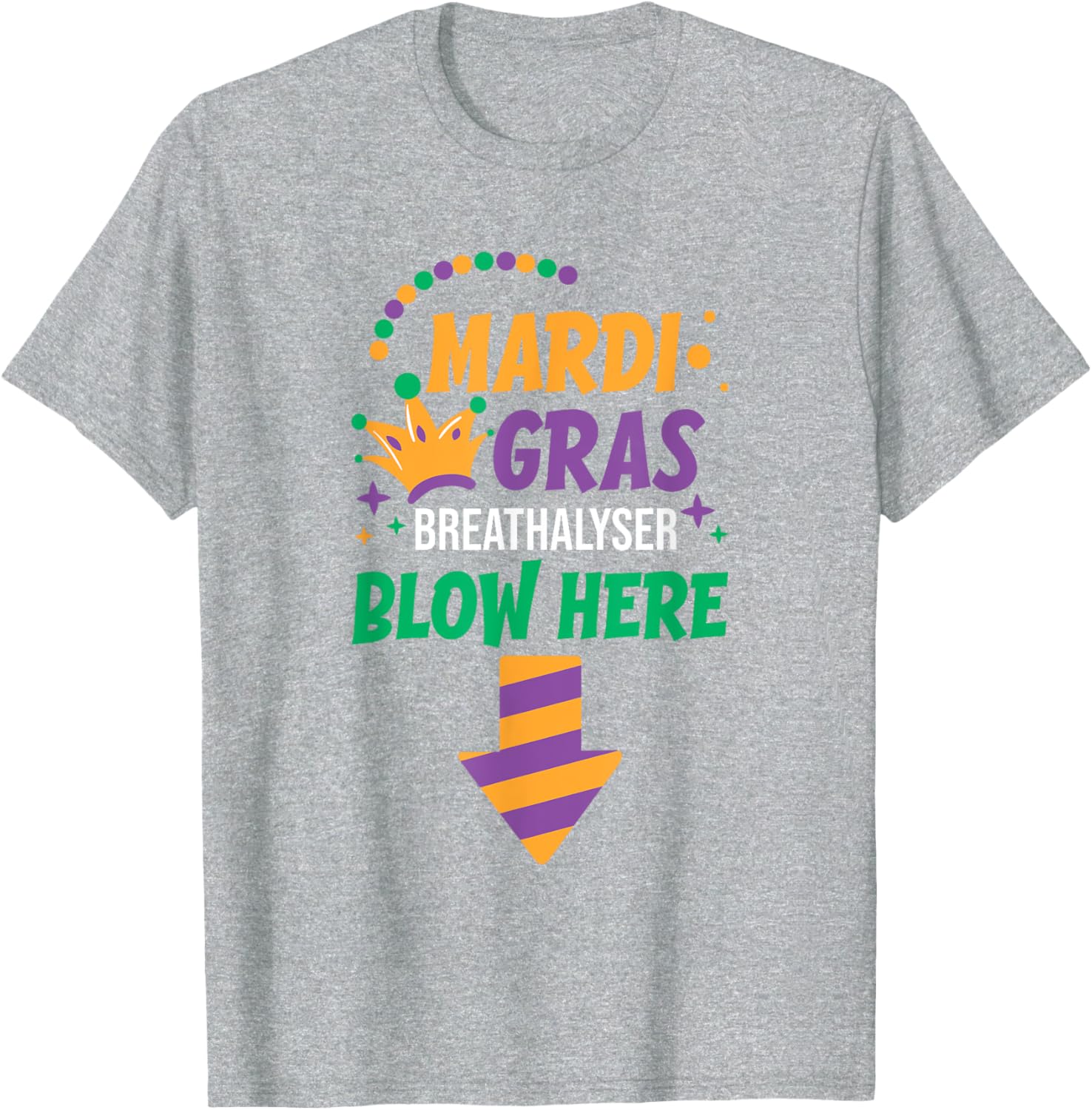 Funny Mardi Gras Breathalyser T-Shirt for Men - Festive Adult Clothing - 23