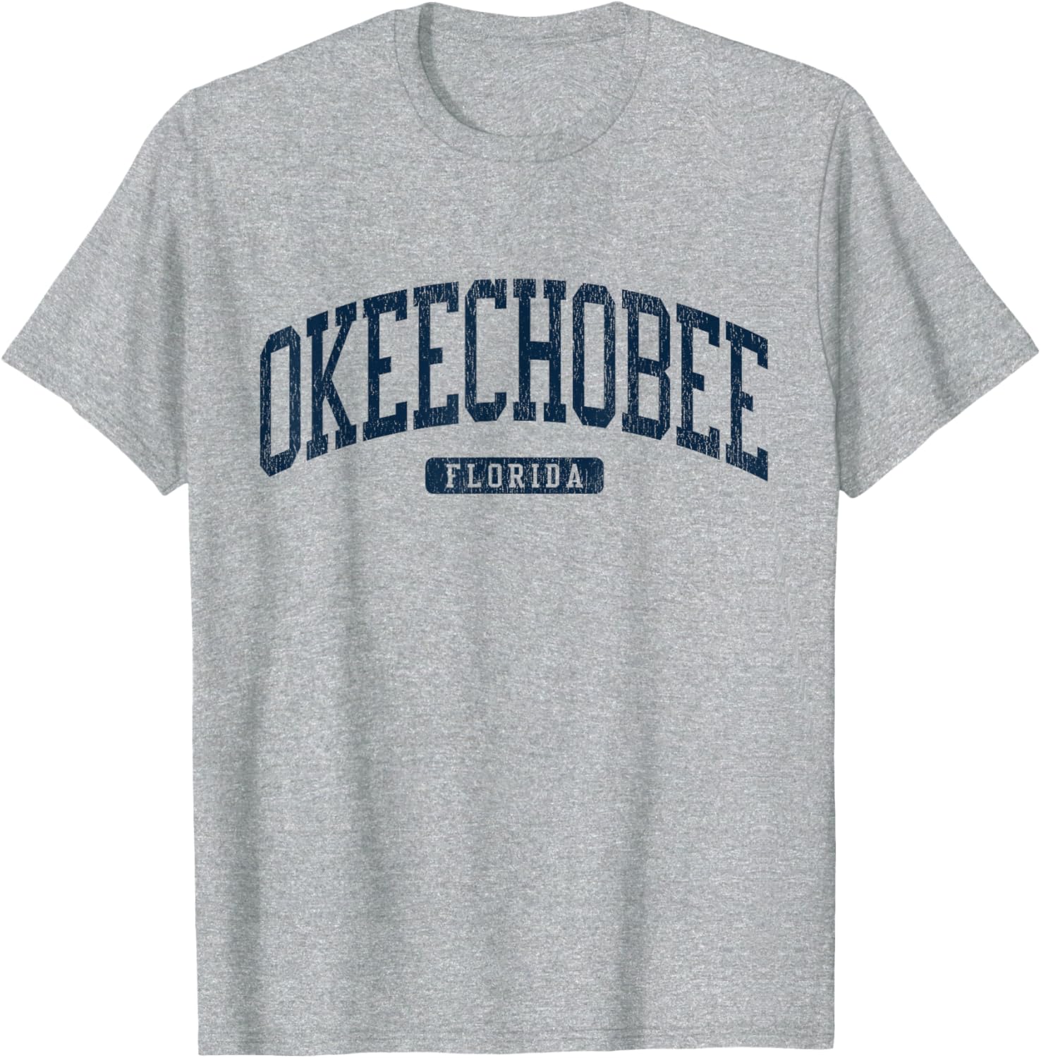 Okeechobee Florida College Style Blue T-Shirt for Students and Fans - 7