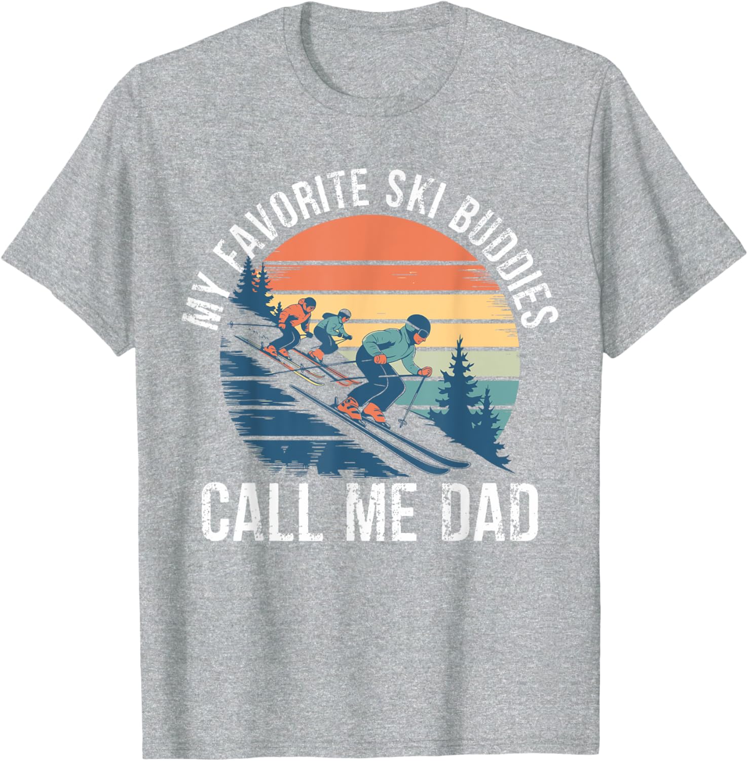 Retro Ski Dad T-Shirt for Ski Lovers, Perfect Gift for Ski Buddies - 23