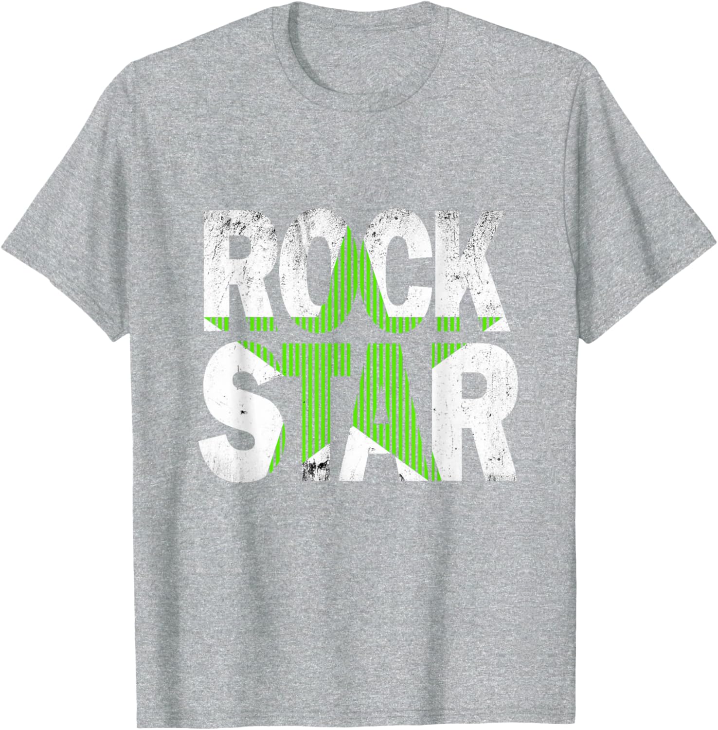 Green Rock Star Distressed Graphic T-Shirt for Trendy Casual Wear - 9