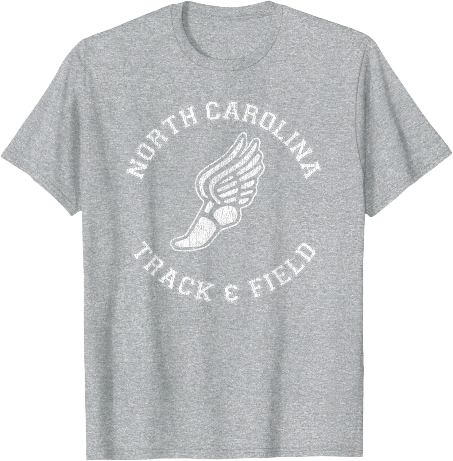 North Carolina Vintage 80s Track & Field Distressed T-Shirt for Fans - 2