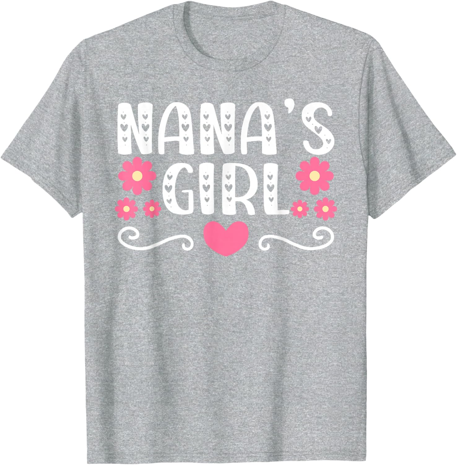 Nana's Girl Heart T-Shirt for Granddaughter - Cute Gift Idea - 13