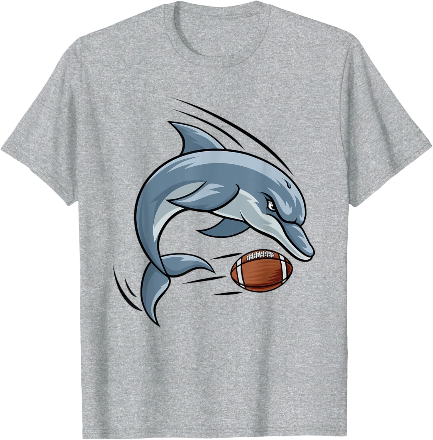 Dolphin Cartoon Character Football T-Shirt for Fun and Sporty Style - 20