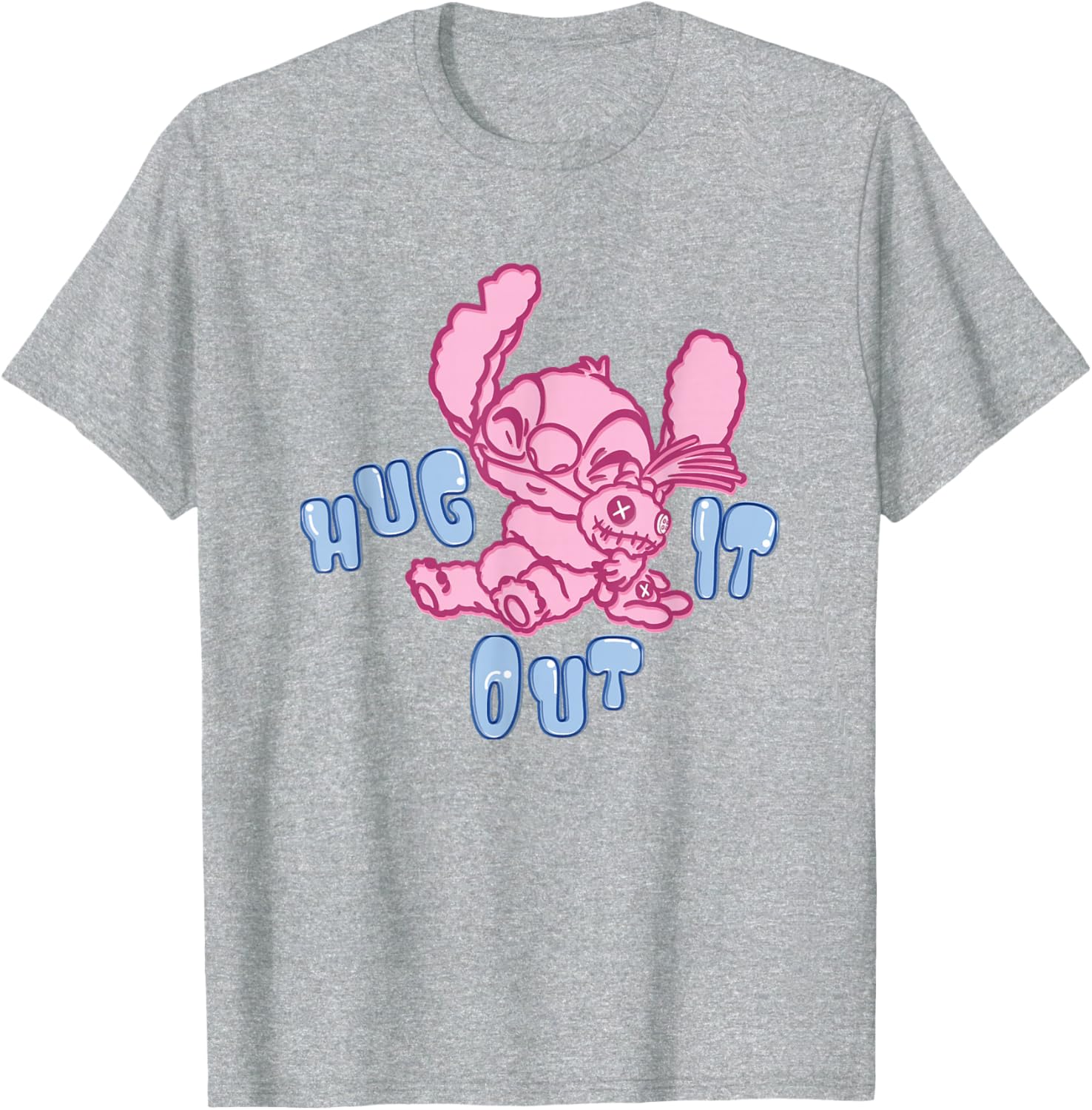 Disney Lilo & Stitch Cute Alien Stitch Hug It Out T-Shirt for Fun Styles - 9