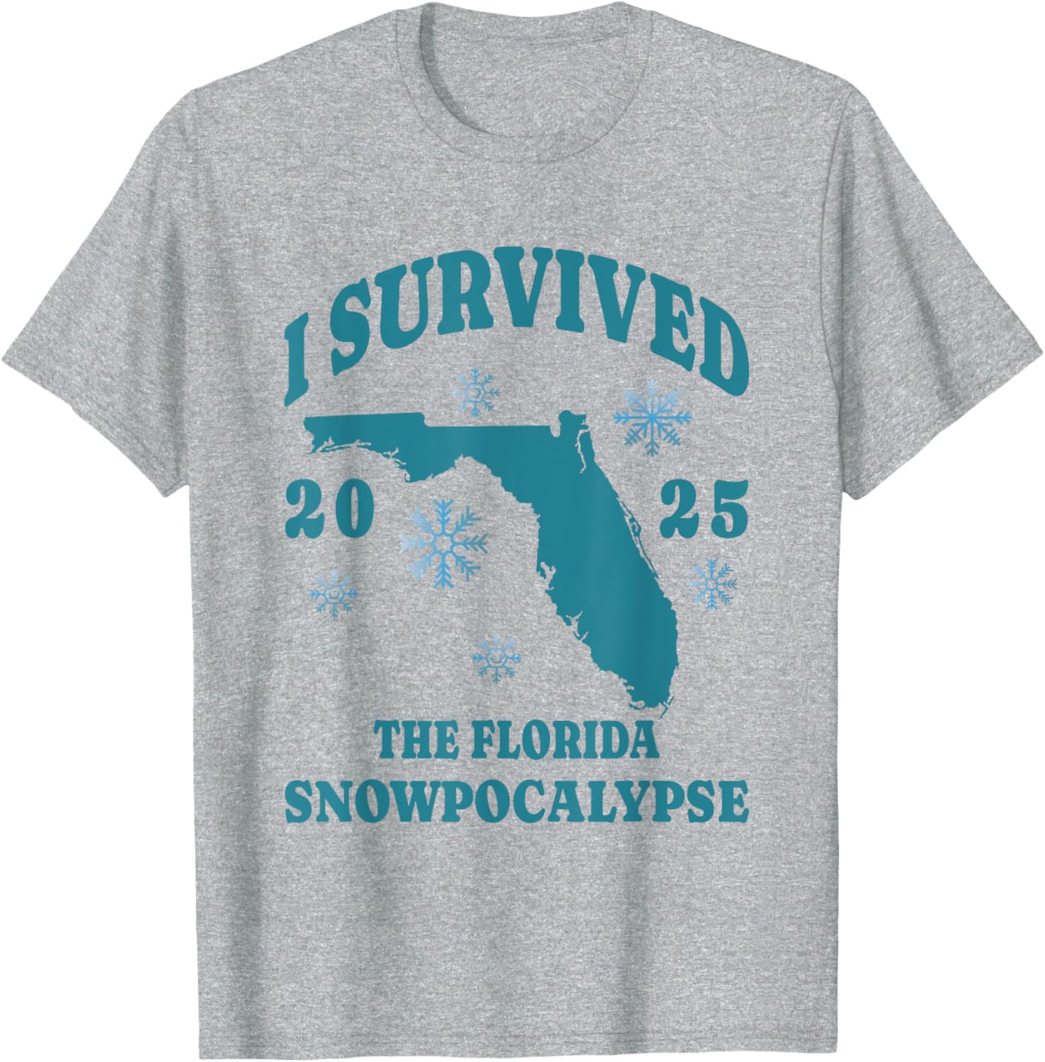 I Survived the Florida Snowpocalypse 2025 Graphic Tee Shirt - 14