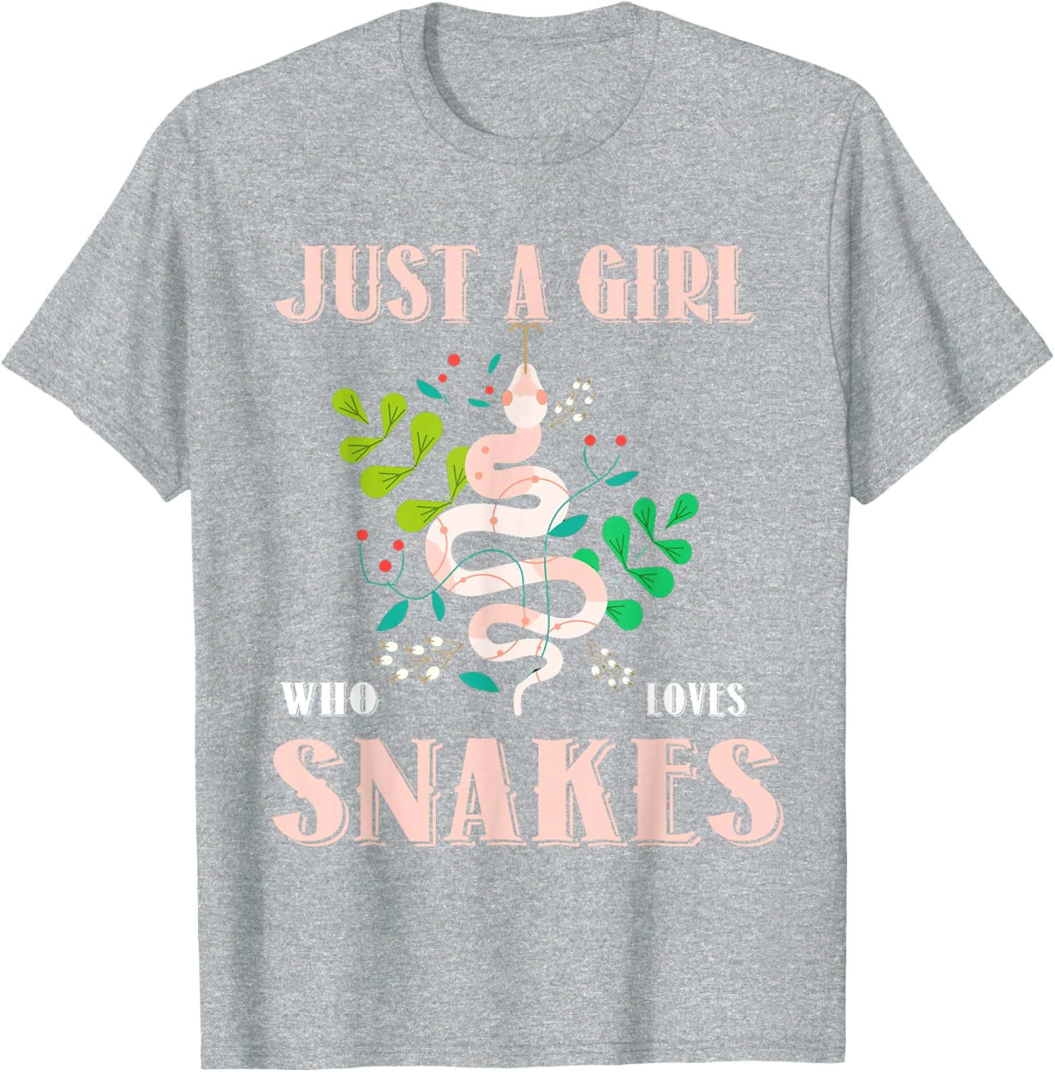 Cute Just a Girl Who Loves Snakes T-Shirt for Reptile Lovers - 16