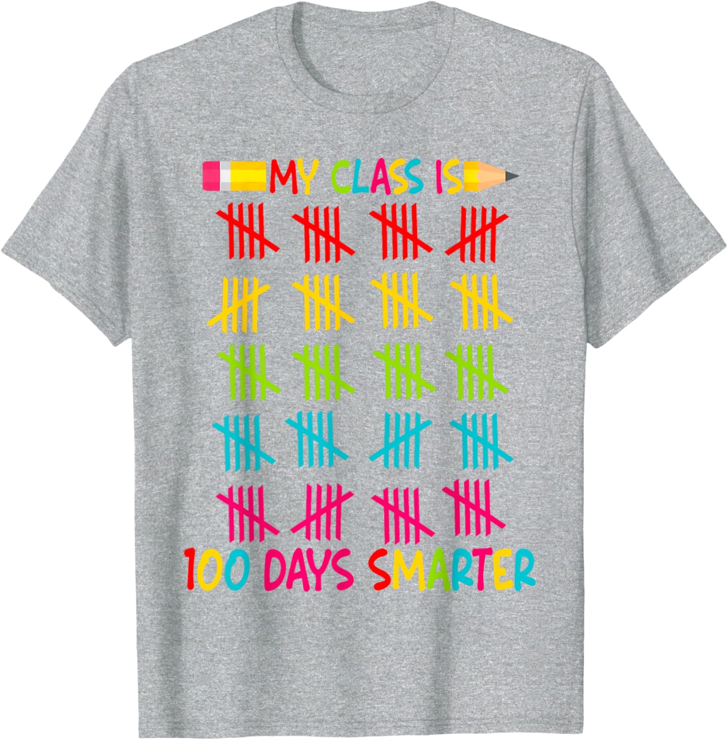 100 Days Smarter Teacher T-Shirt for 100th Day of School Celebrations - 7