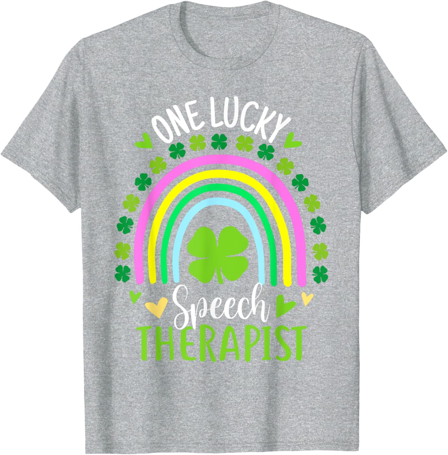 Lucky Speech Therapist St Patricks Day Shamrock T-Shirt for Women - 1