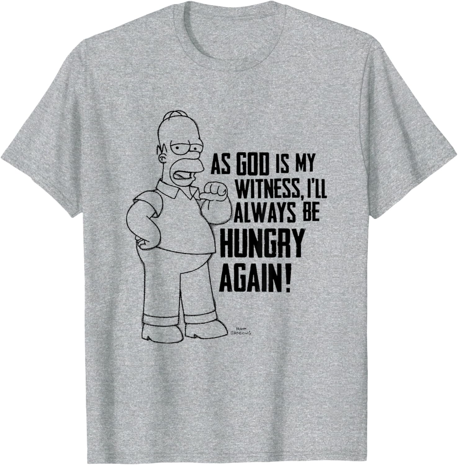 Homer Simpson Hungry Again T-Shirt for Fans of The Simpsons Comedy - 4
