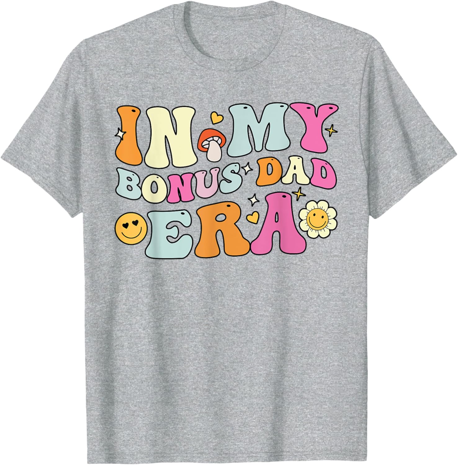 Groovy Bonus Dad T-Shirt for Father's Day Gift, Fun Stepdad Apparel - 7