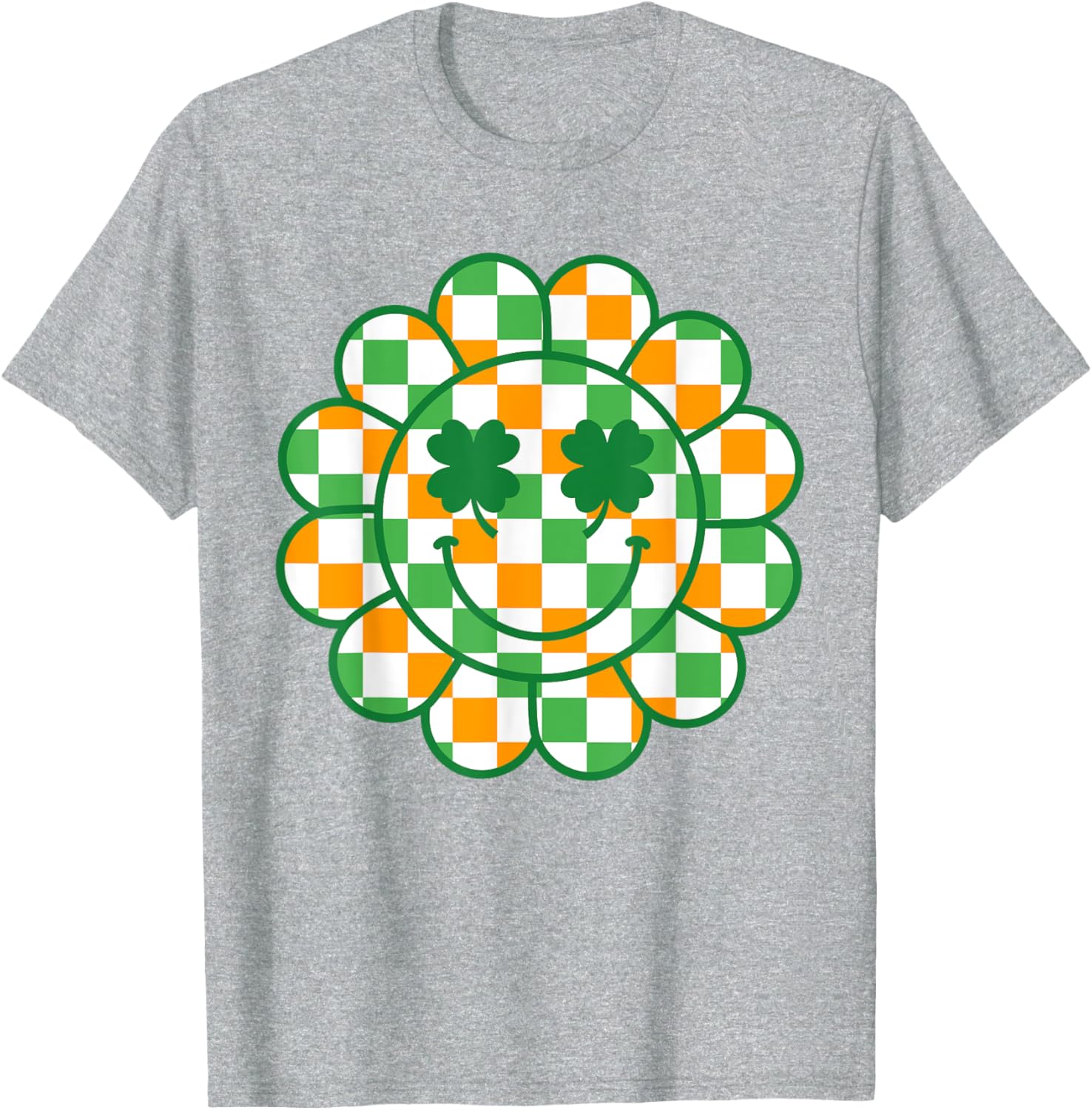 Lucky Shamrock Smile Face T-Shirt for Saint Patrick's Day Fun - 2