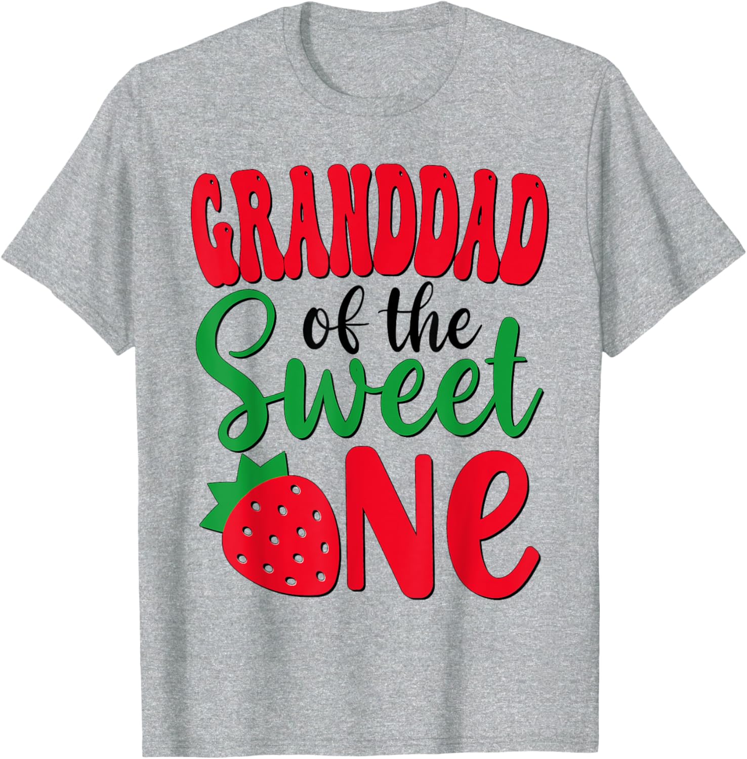 Granddad of The Sweet One Grandpa Strawberry 1st Birthday Girl T-Shirt - 4