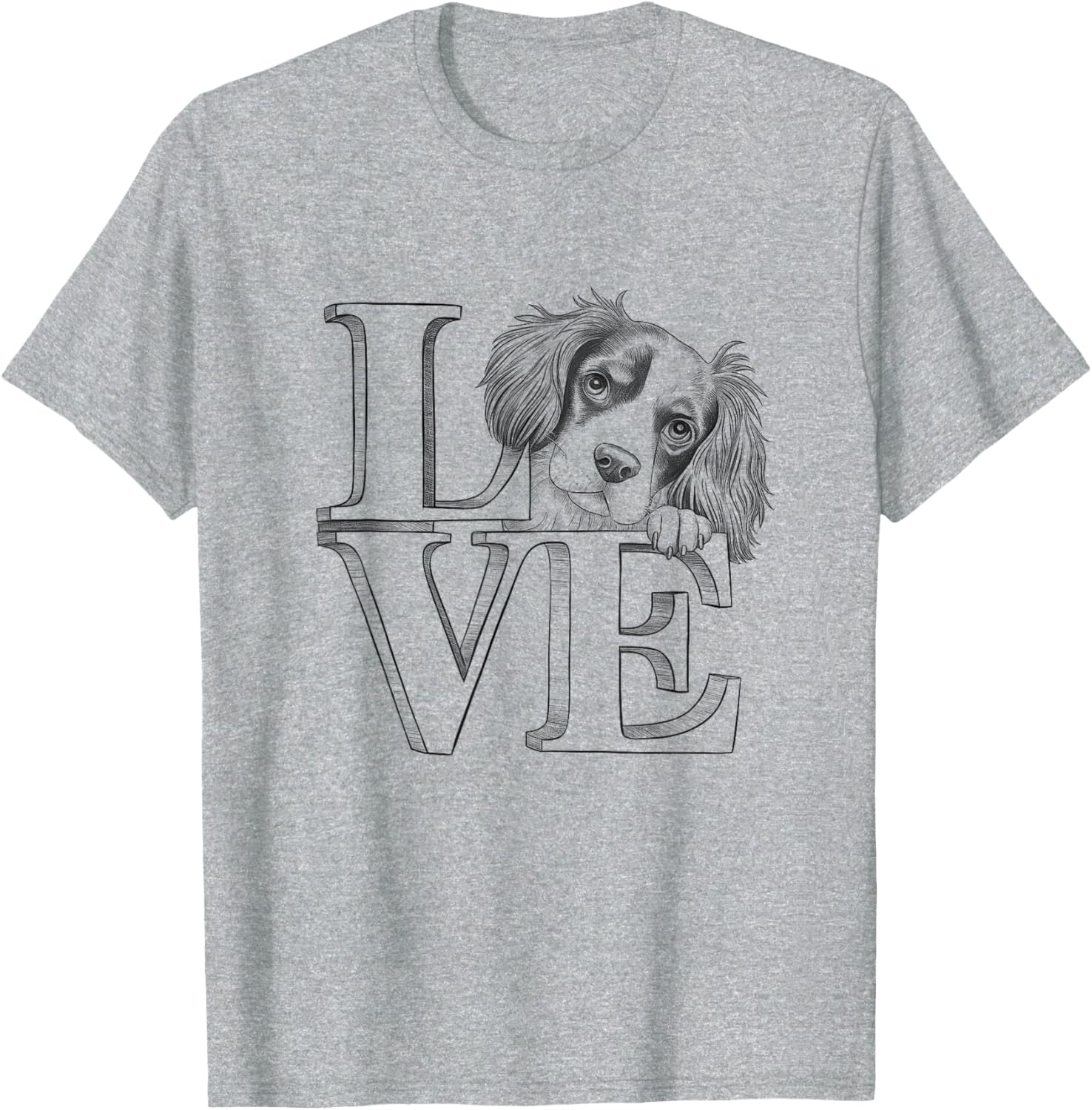 Brittany Spaniel Love T-Shirt for Men and Women - Perfect Dog Owner Gift - 1