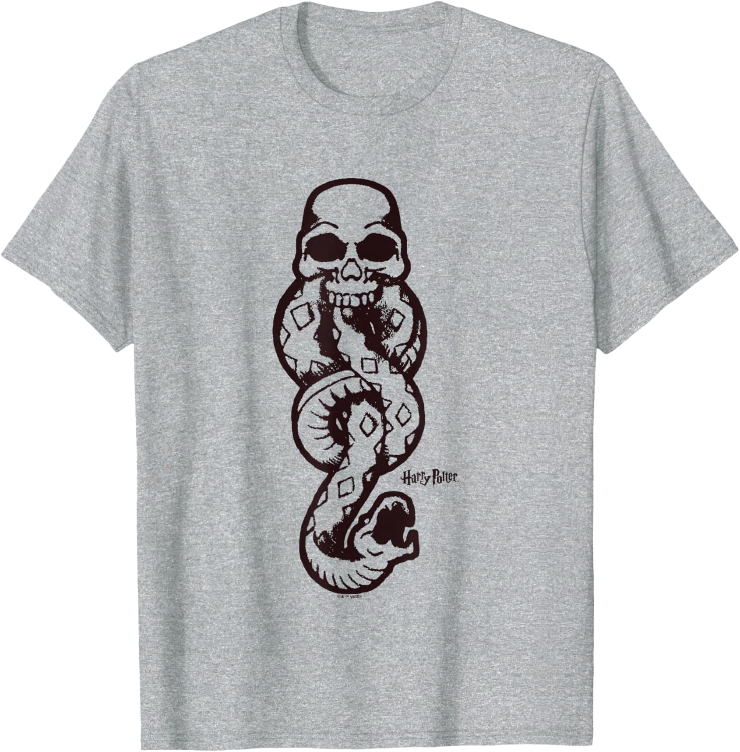 Harry Potter Dark Mark Tonal Logo T-Shirt for Fans of the Wizarding World - 12