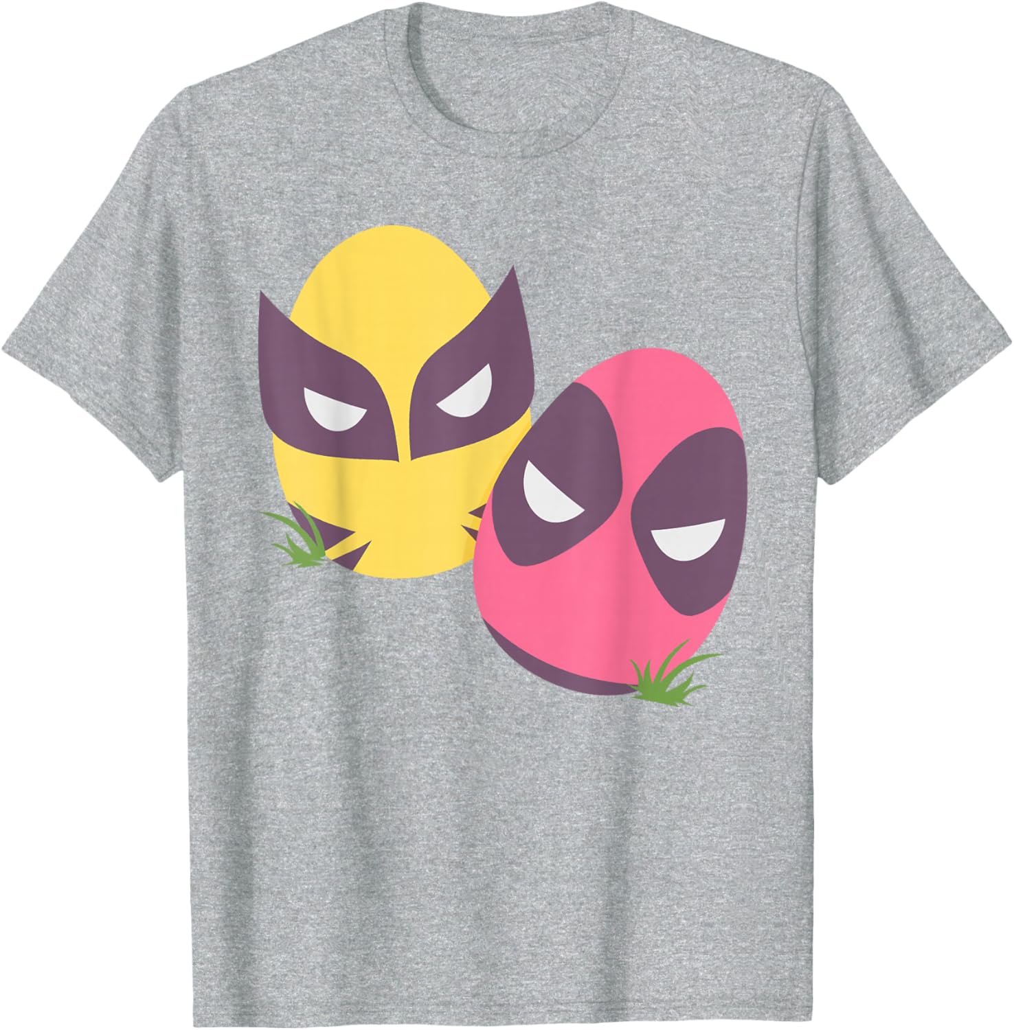 Marvel Deadpool and Wolverine Pastel Easter Eggs T-Shirt for Spring Fun - 17