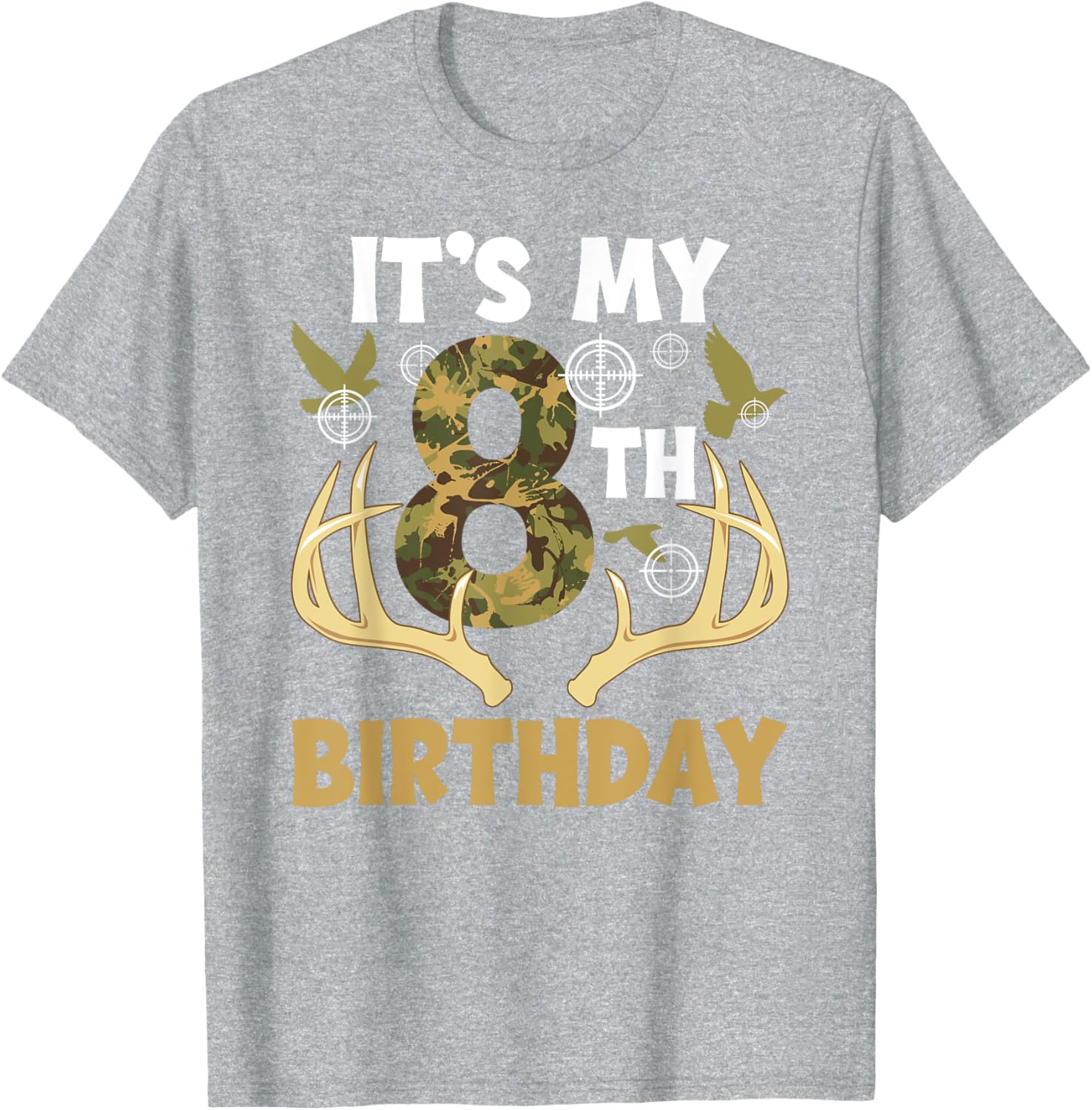8th Hunting Birthday Party T-Shirt for 8 Year Old Hunters - 3