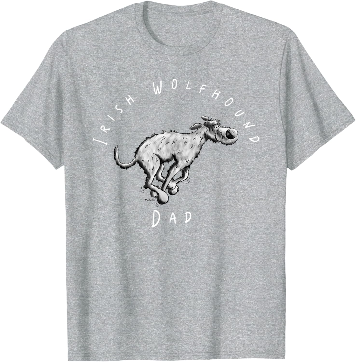 Irish Wolfhound Dad Fun Cartoon T-Shirt for Dog Lovers - Great Gift! - 25