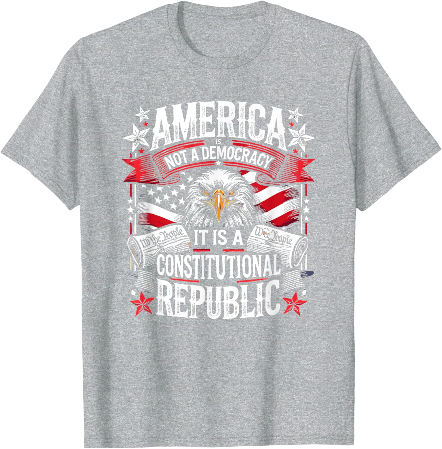 America Is Not A Democracy Constitutional Republic T-Shirt for Freedom Lovers - 16