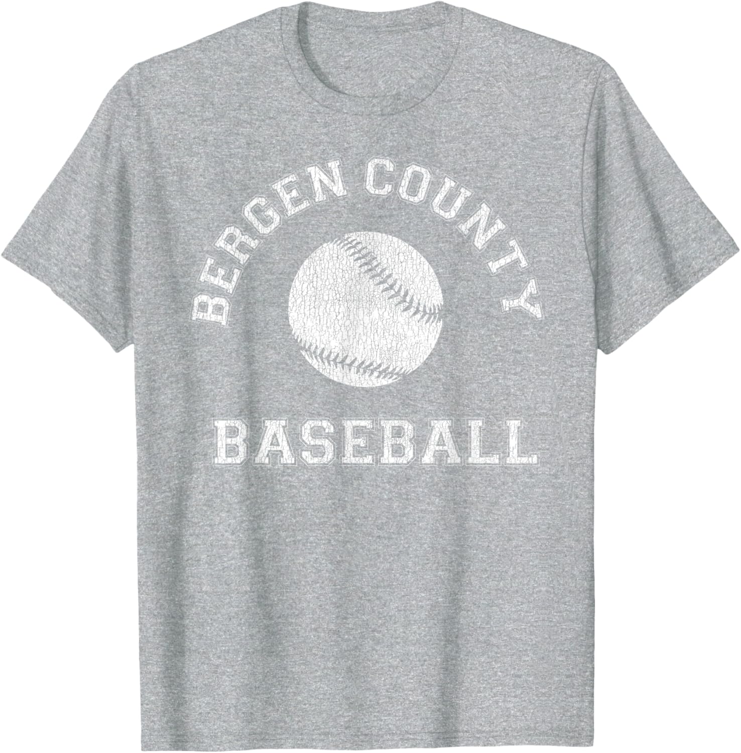 Bergen County Baseball Distressed Retro Classic T-Shirt for Fans - 18