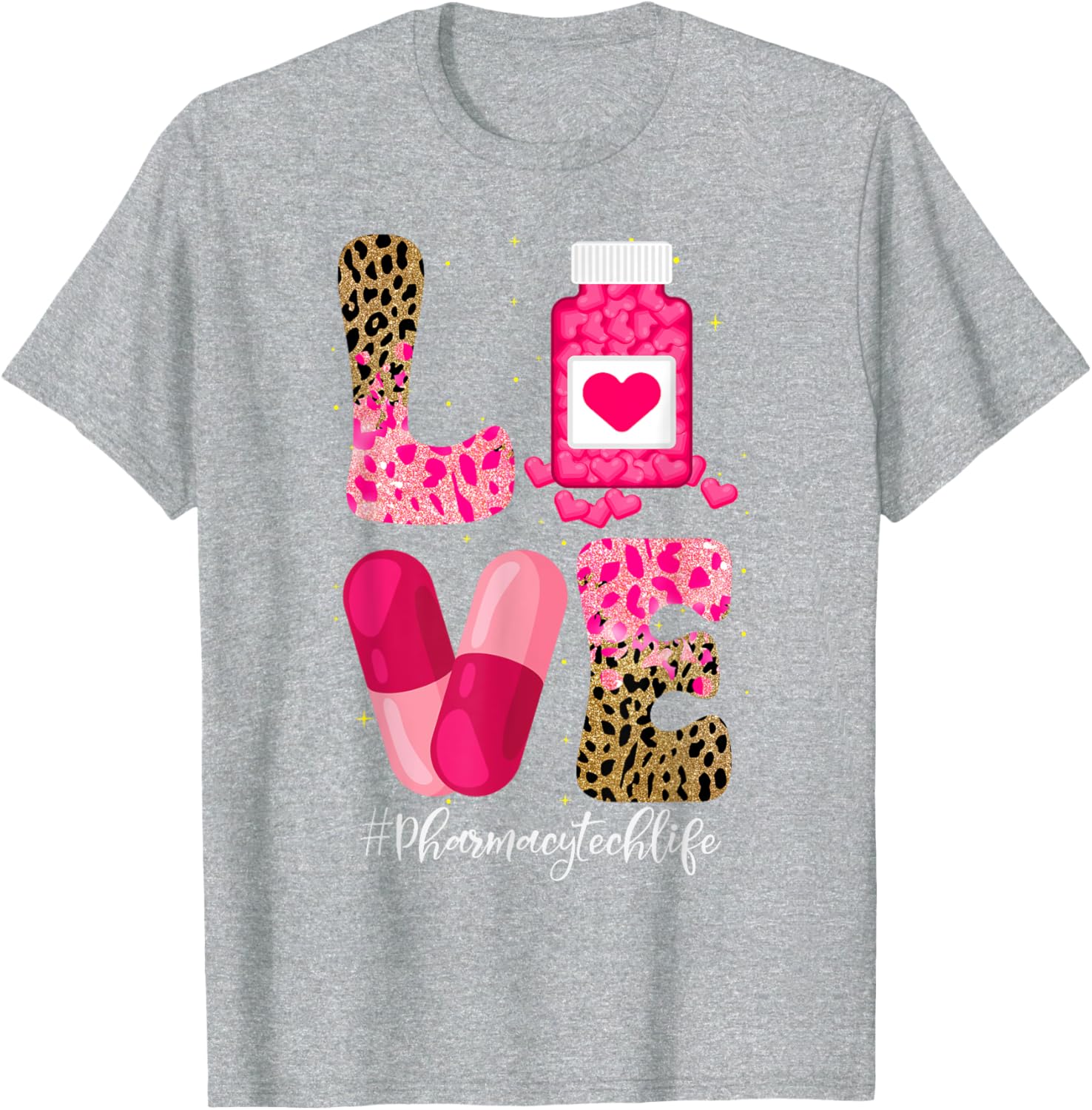 Love Pharmacy Tech Life T-Shirt for Pharmacy Technicians and Medicine Lovers - 13