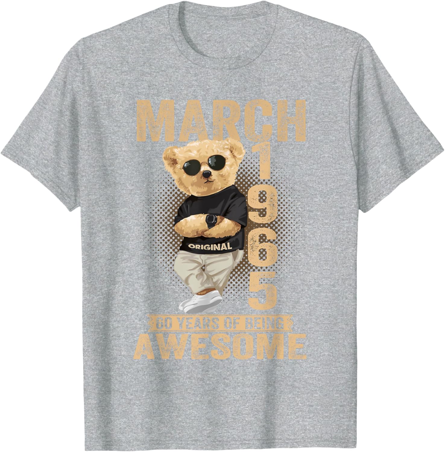 60th Birthday Teddy Bear T-Shirt for Men and Women Born in 1964 - 20