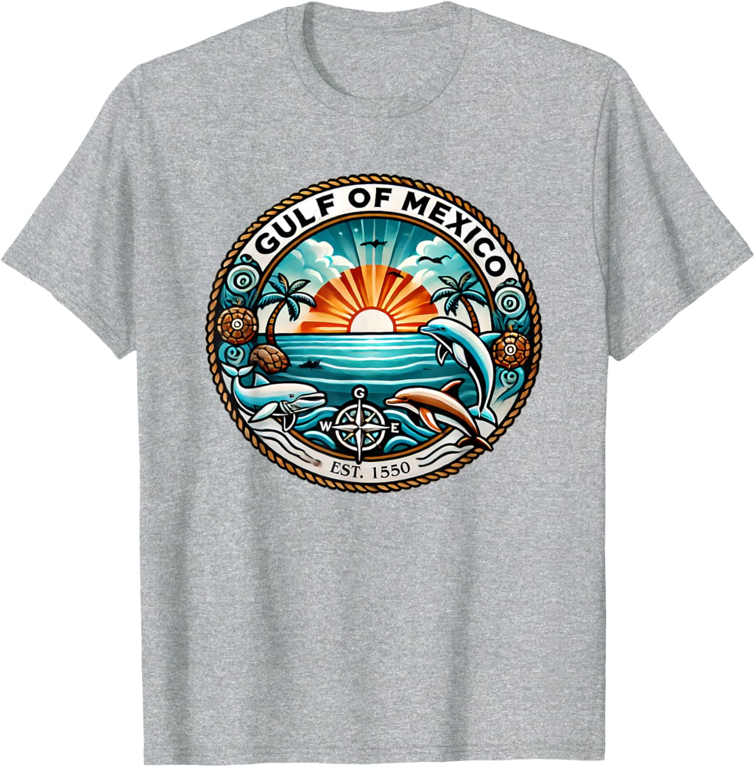 Gulf of Mexico Sunset T-Shirt - Vibrant Caribbean Beach Design - 13