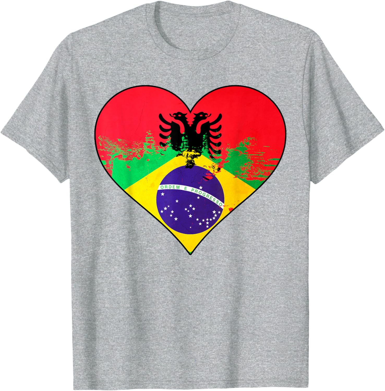 Albanian Brazilian Heritage Flag DNA T-Shirt for Unique Cultural Pride - 12
