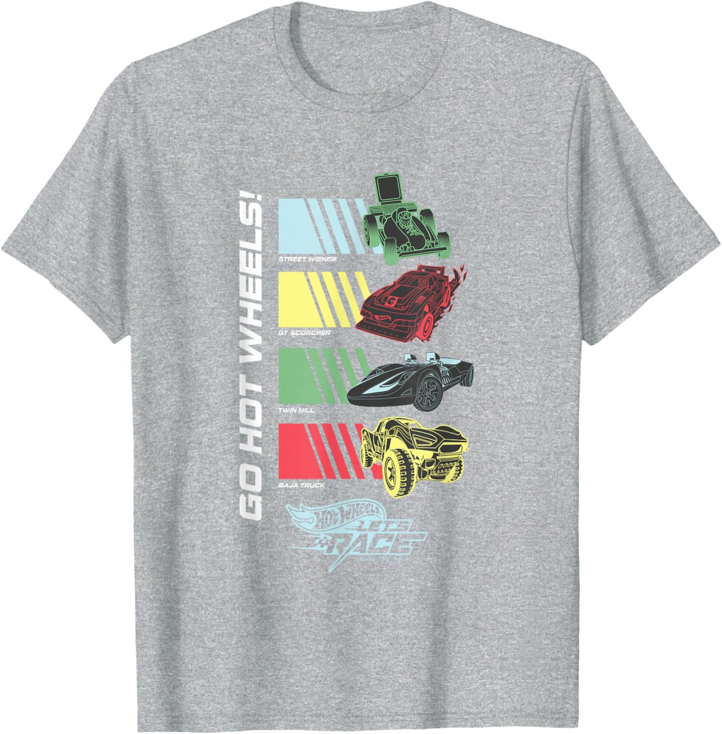 Hot Wheels Let's Race T-Shirt for Kids - Fun Racing Graphic Tee - 10