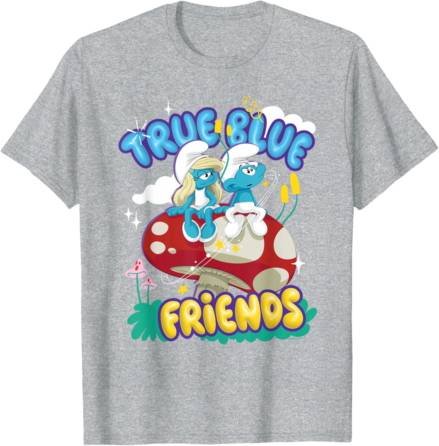 Smurfs Movie True Blue Friends T-Shirt Featuring Smurfette and No Name - 10