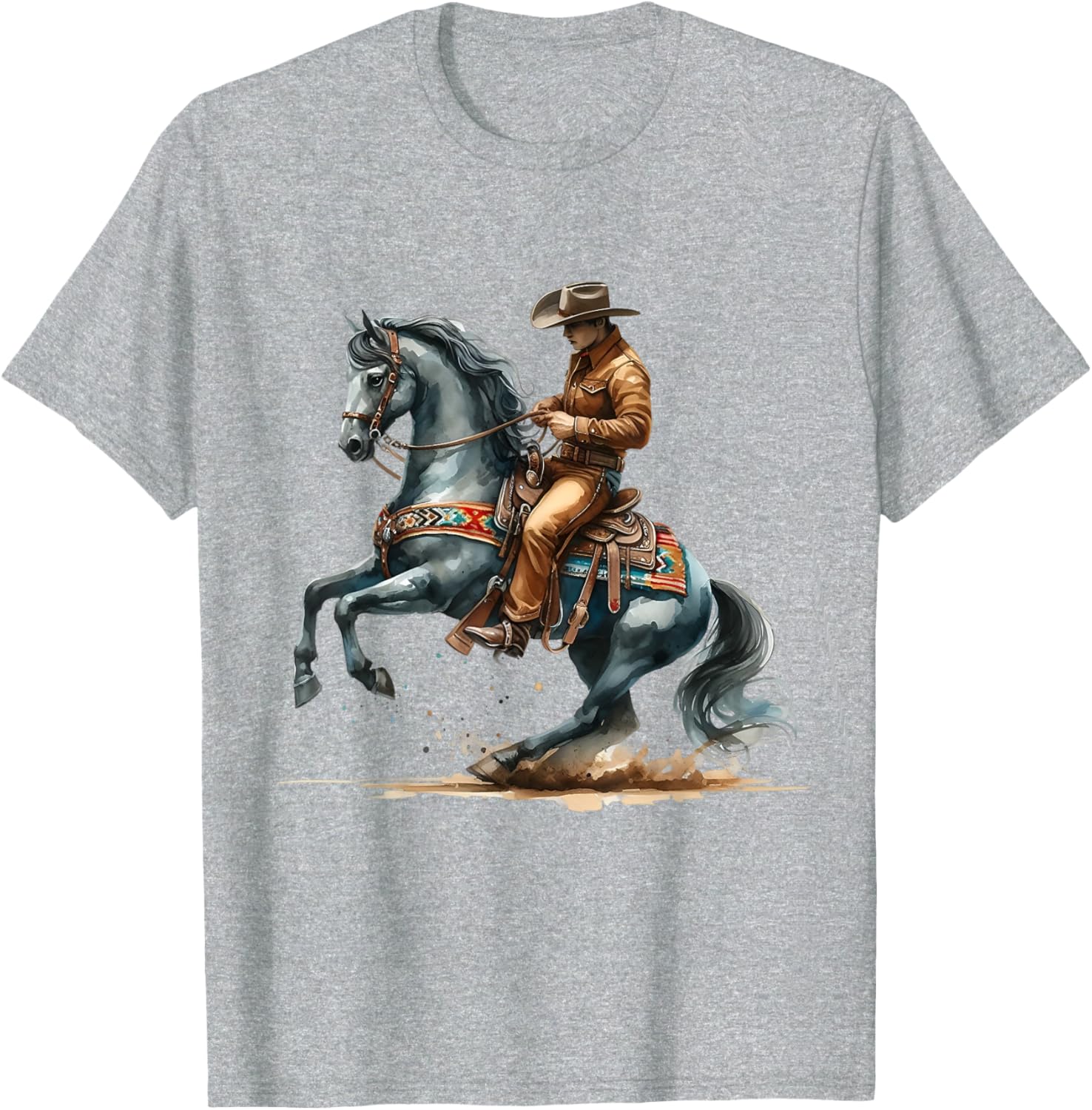 Vintage Rodeo Cowboy Bronco Riding T-Shirt for Western Lovers - 4