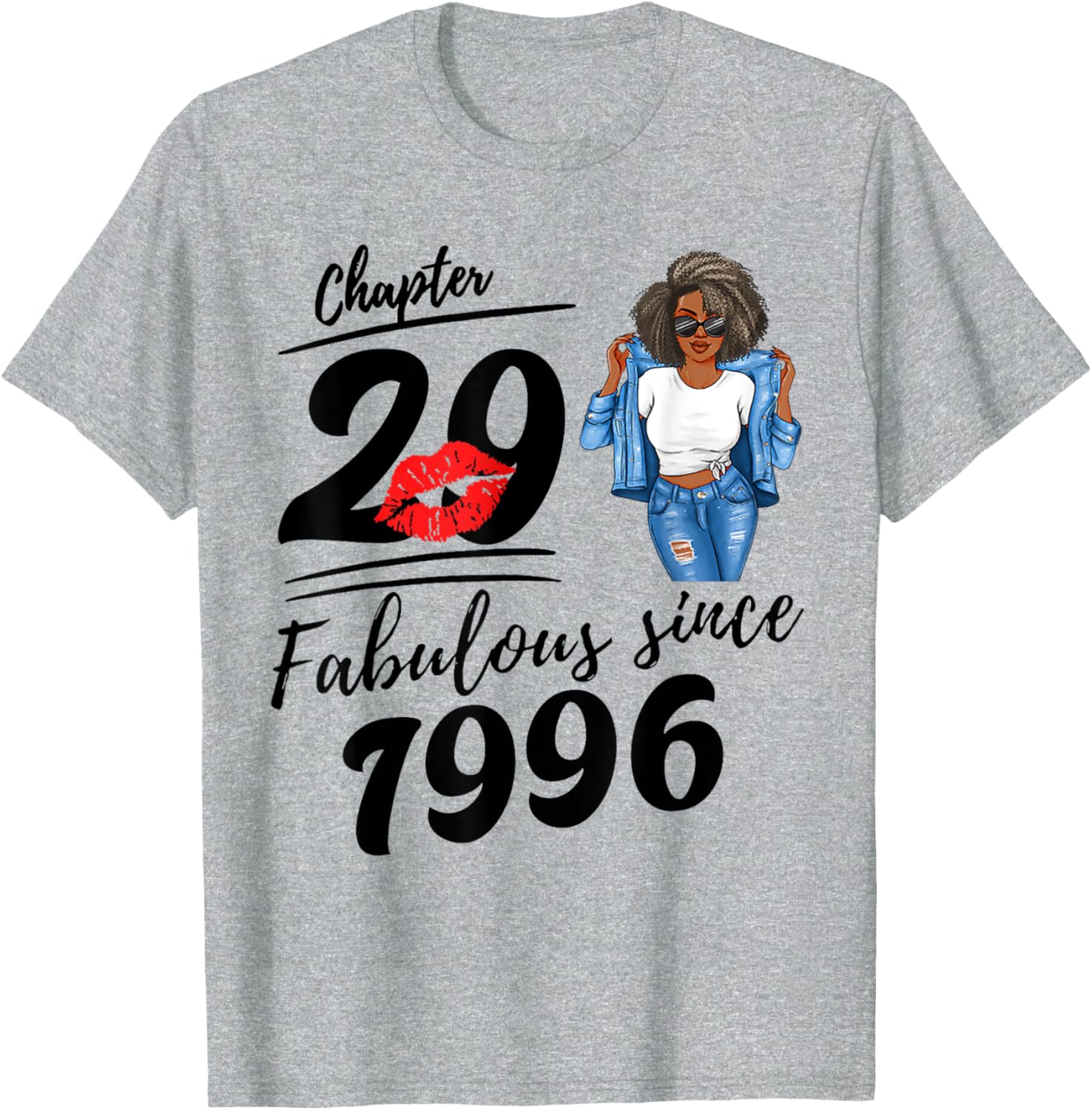 29th Birthday Melanin T-Shirt Fabulous Since 1996 for Women - 9