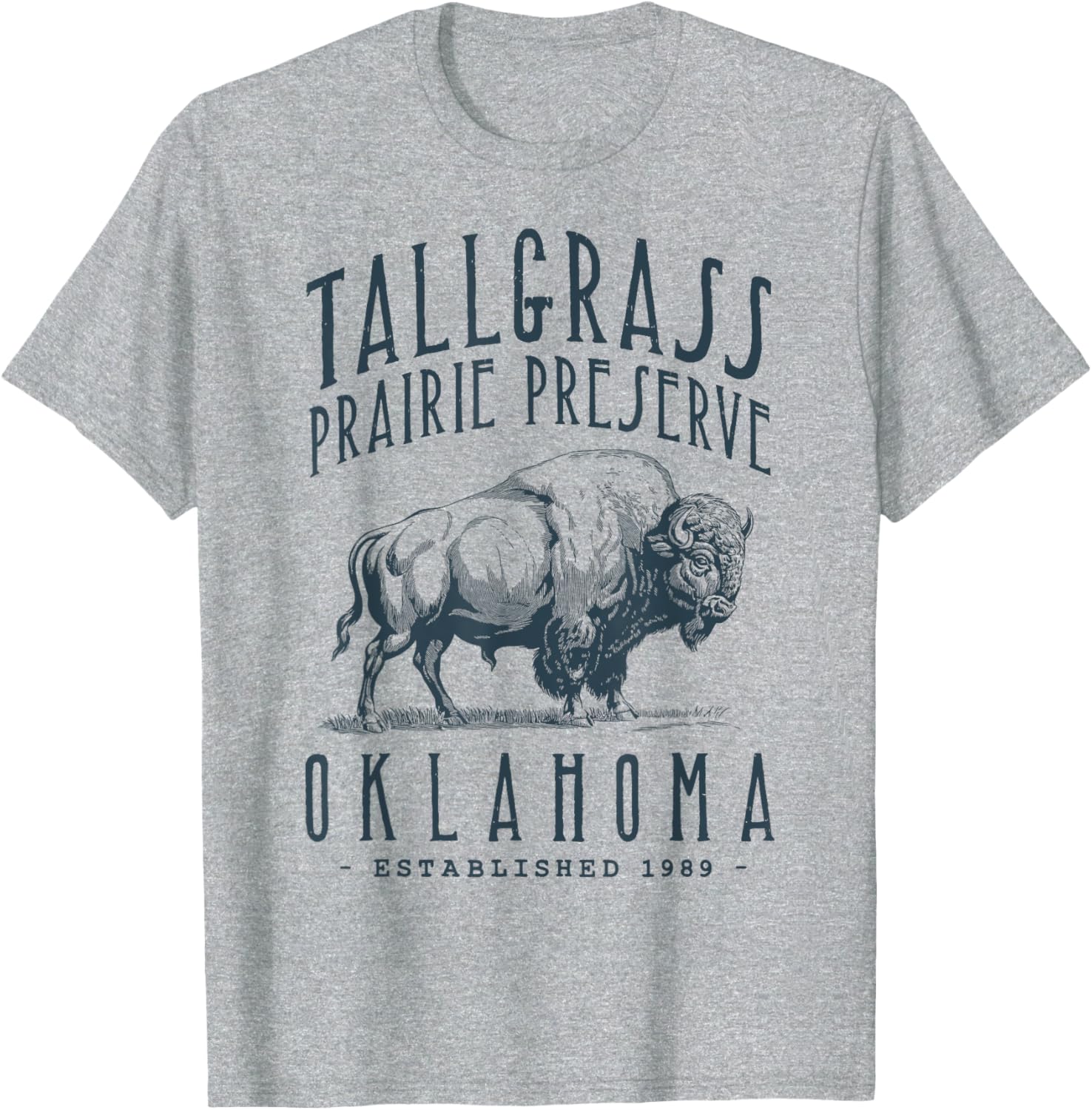 Tallgrass Prairie Oklahoma Bison Design T-Shirt for Nature Lovers - 10