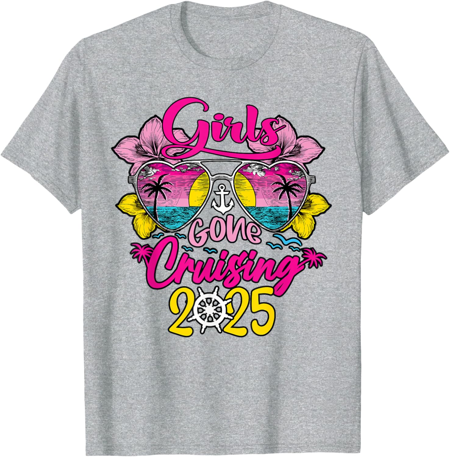 Girls Gone Cruising 2025 Funny Besties T-Shirt for Vacation Fun - 2