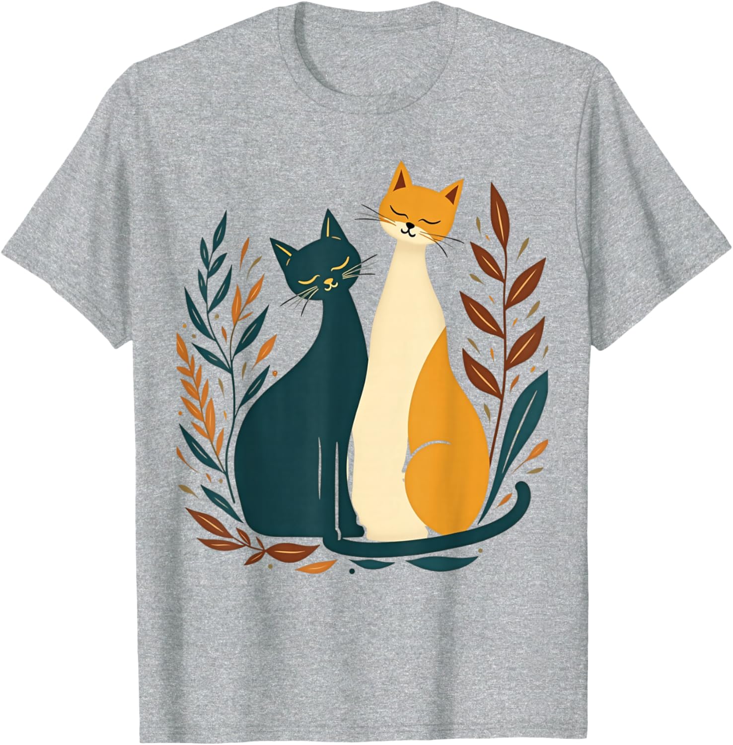 Vintage Mid-Century Modern Cat T-Shirt 50s 60s Retro Style Apparel - 6