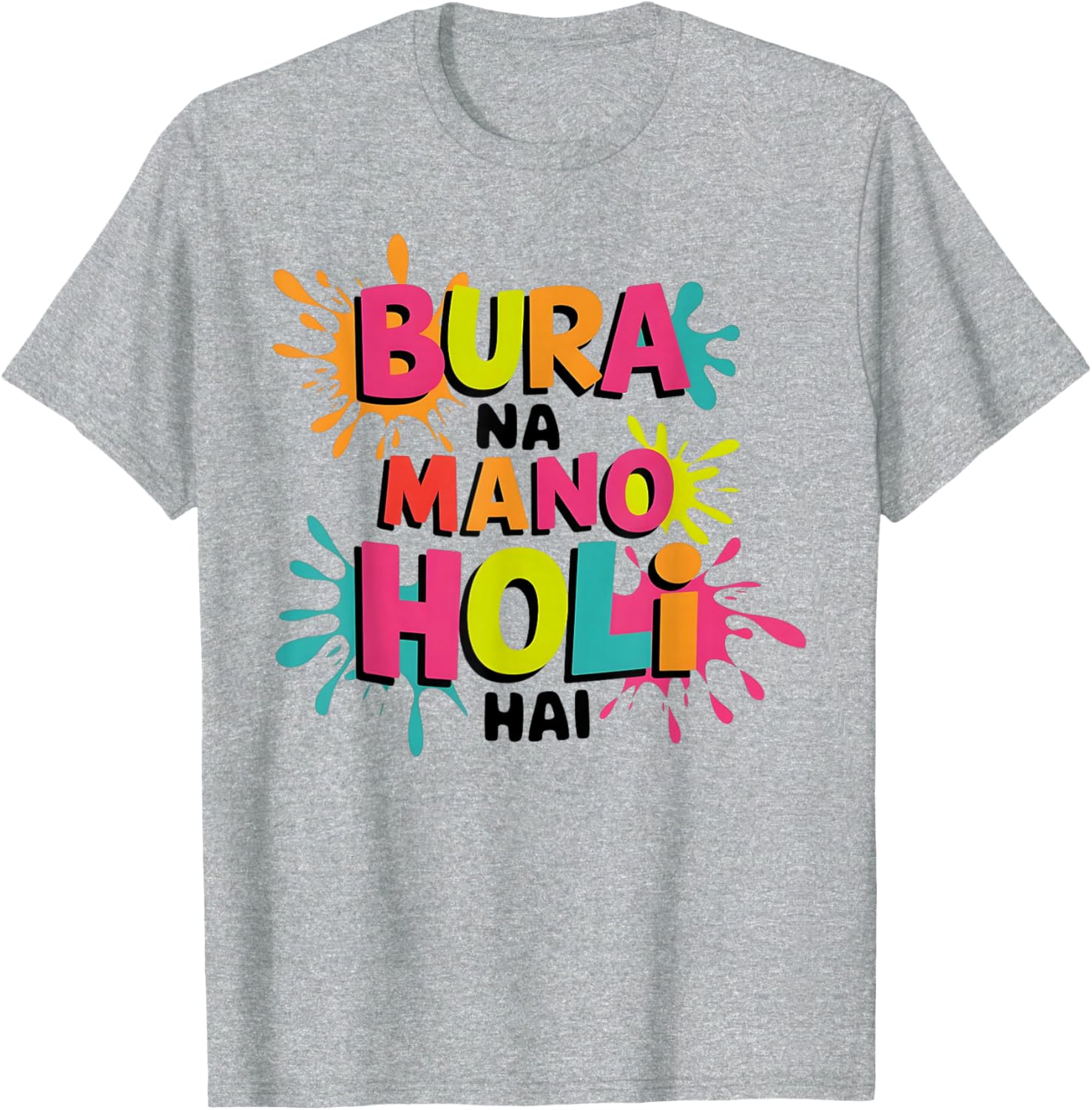 Happy Holi Festival Kids T-Shirt Colorful Bura Na Mano Design - 1