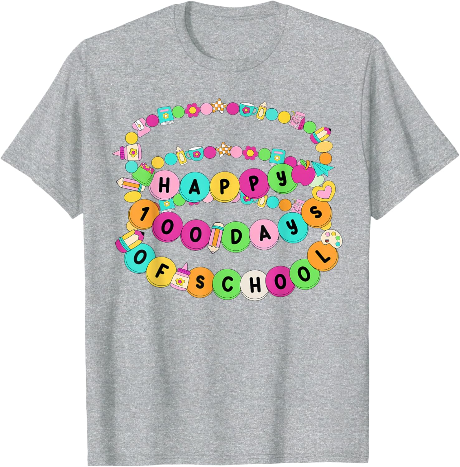 Happy 100 Days School Fun T-Shirt for Teachers and Students - 10
