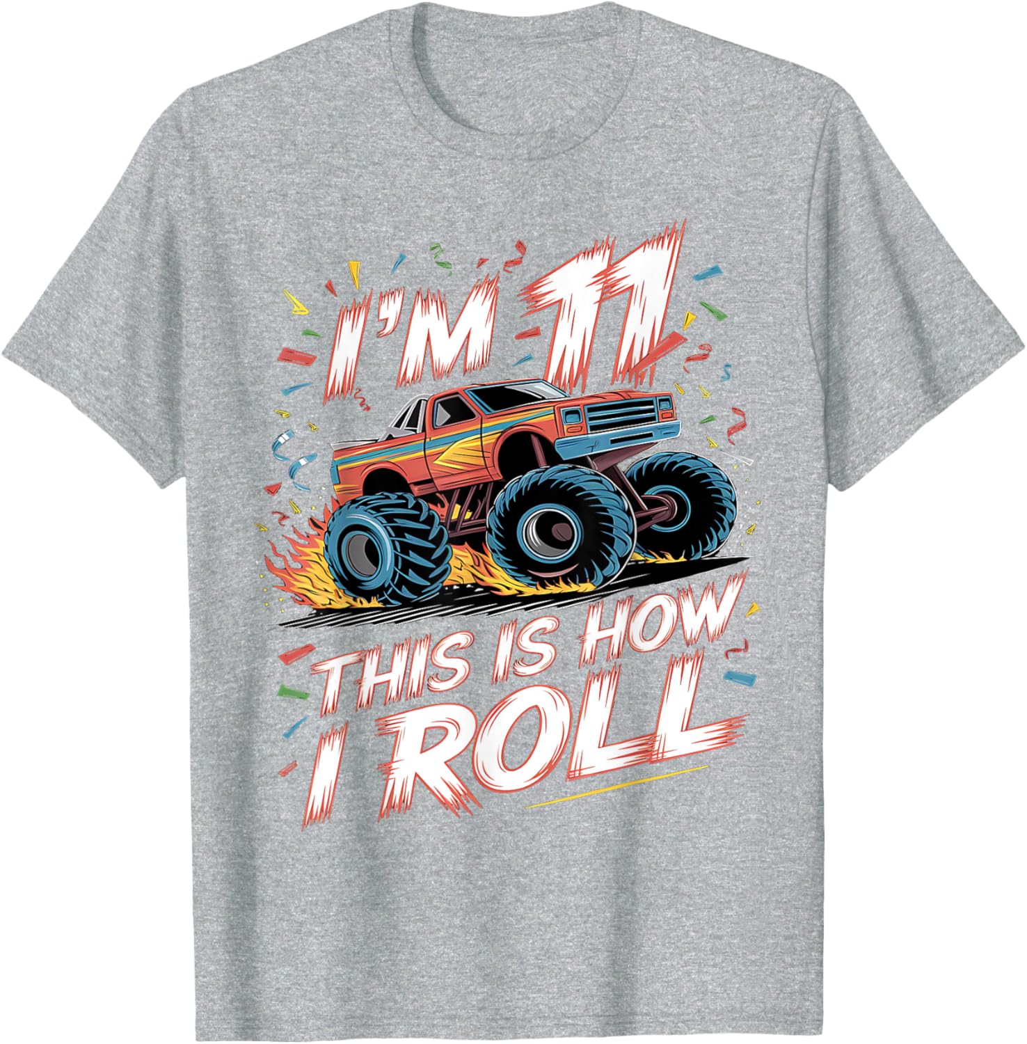 Monster Truck 11th Birthday Shirt for Boys - Fun Birthday T-Shirt - 29