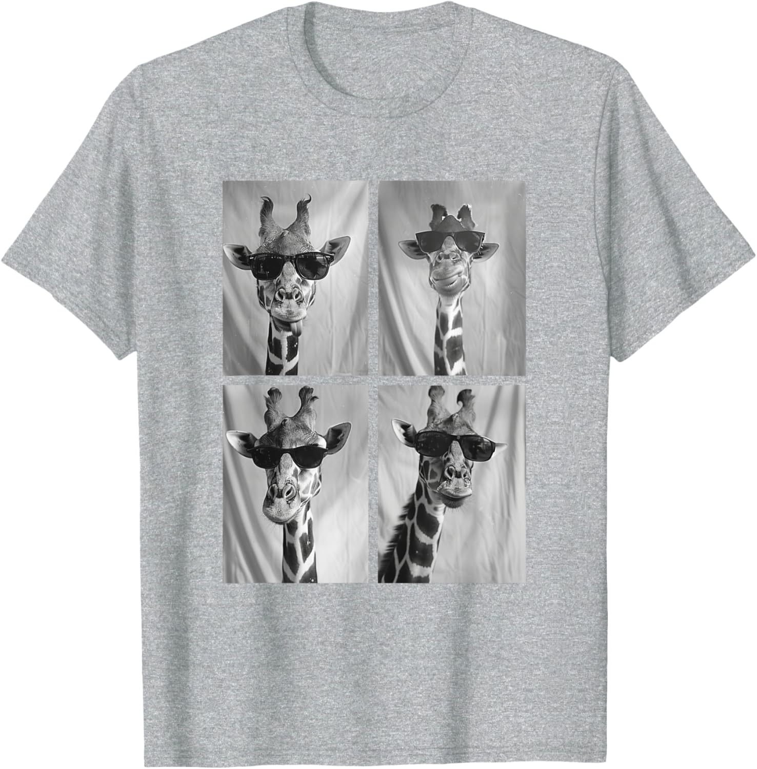 Cute Giraffe in Sunglasses Cool African Hipster T-Shirt for Animal Lovers - 6