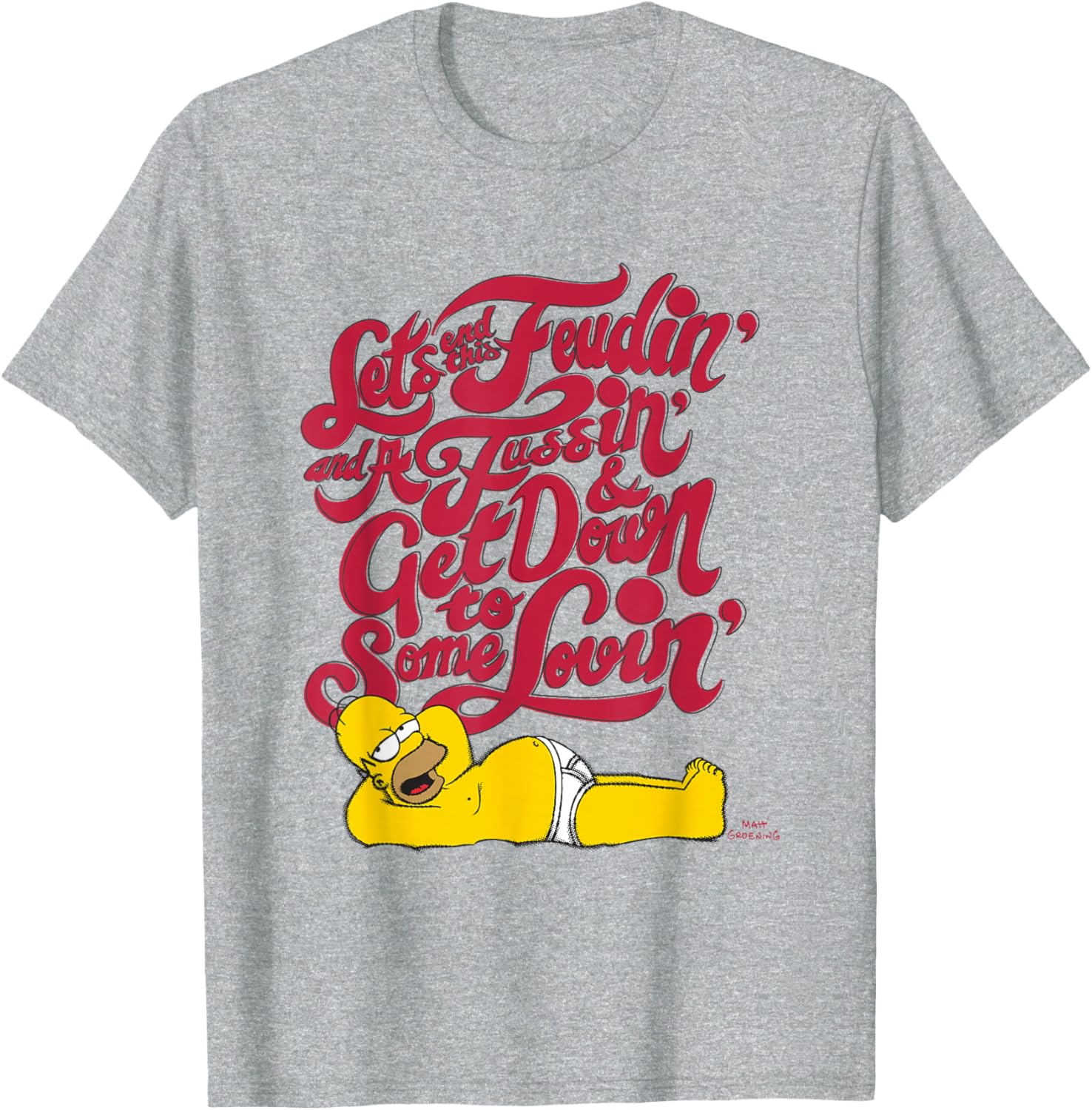 The Simpsons Sexy Homer Get Down To Some Lovin' Fun T-Shirt - 5